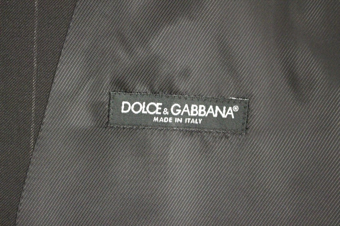 Dolce &amp; Gabbana Gilet élégant en laine à rayures noires