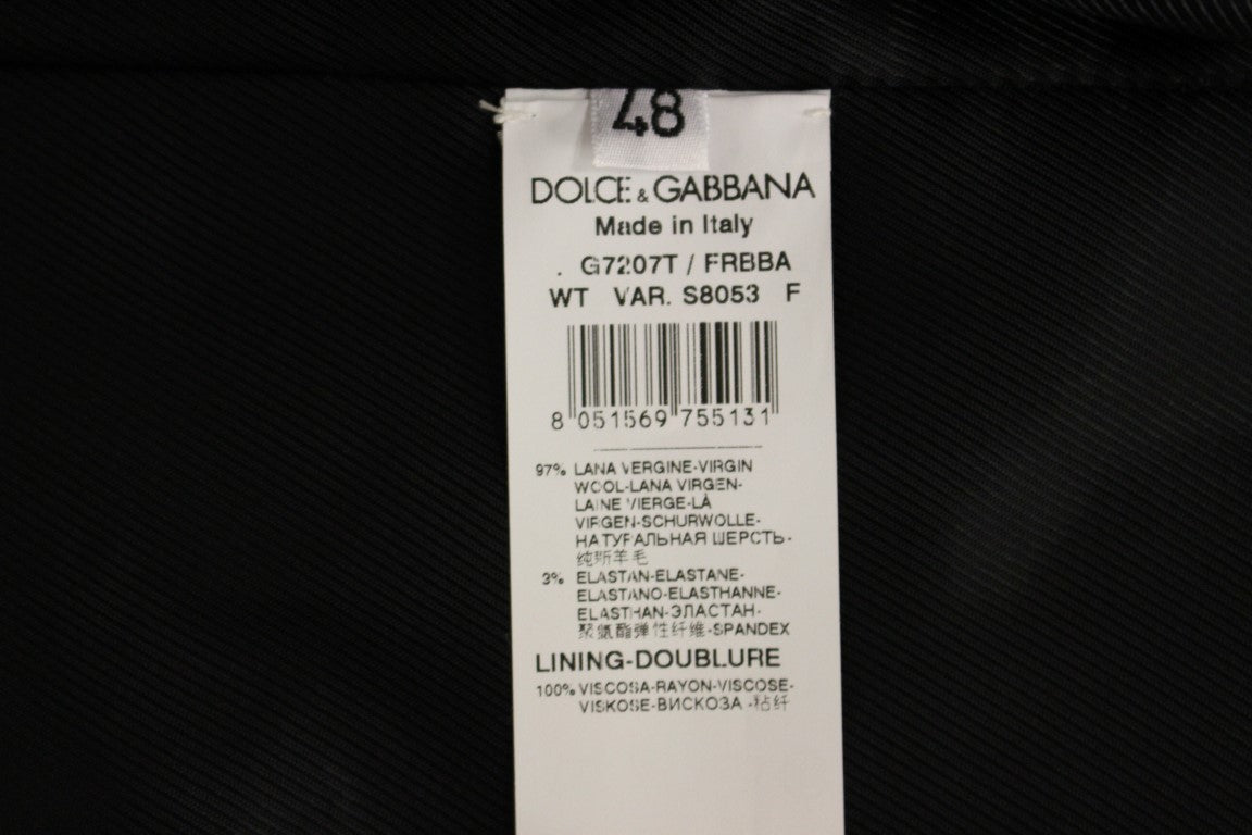 Dolce &amp; Gabbana Gilet élégant en laine à rayures noires