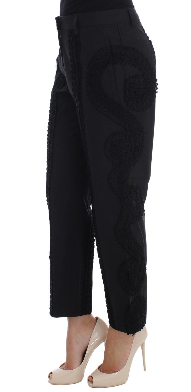 Dolce &amp; Gabbana Pantalon capri Torero noir élégant