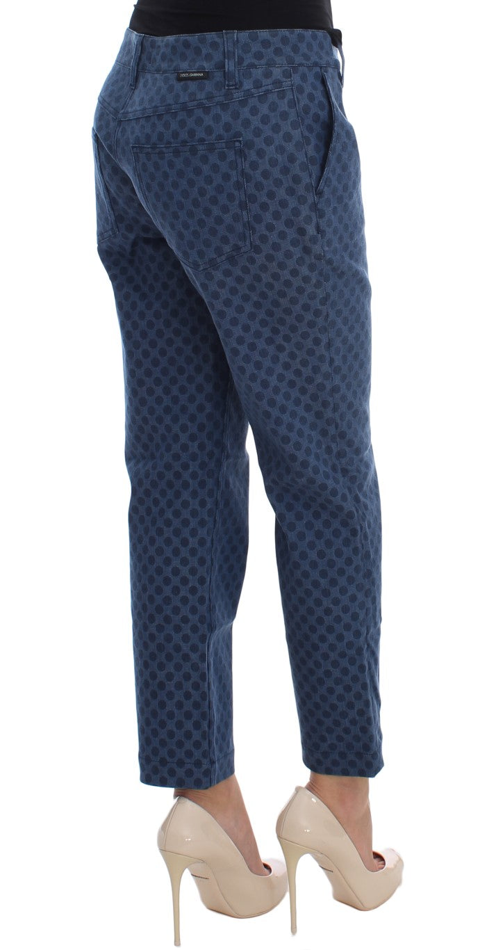 Dolce & Gabbana Polka Dotted Capri Stretch Jeans