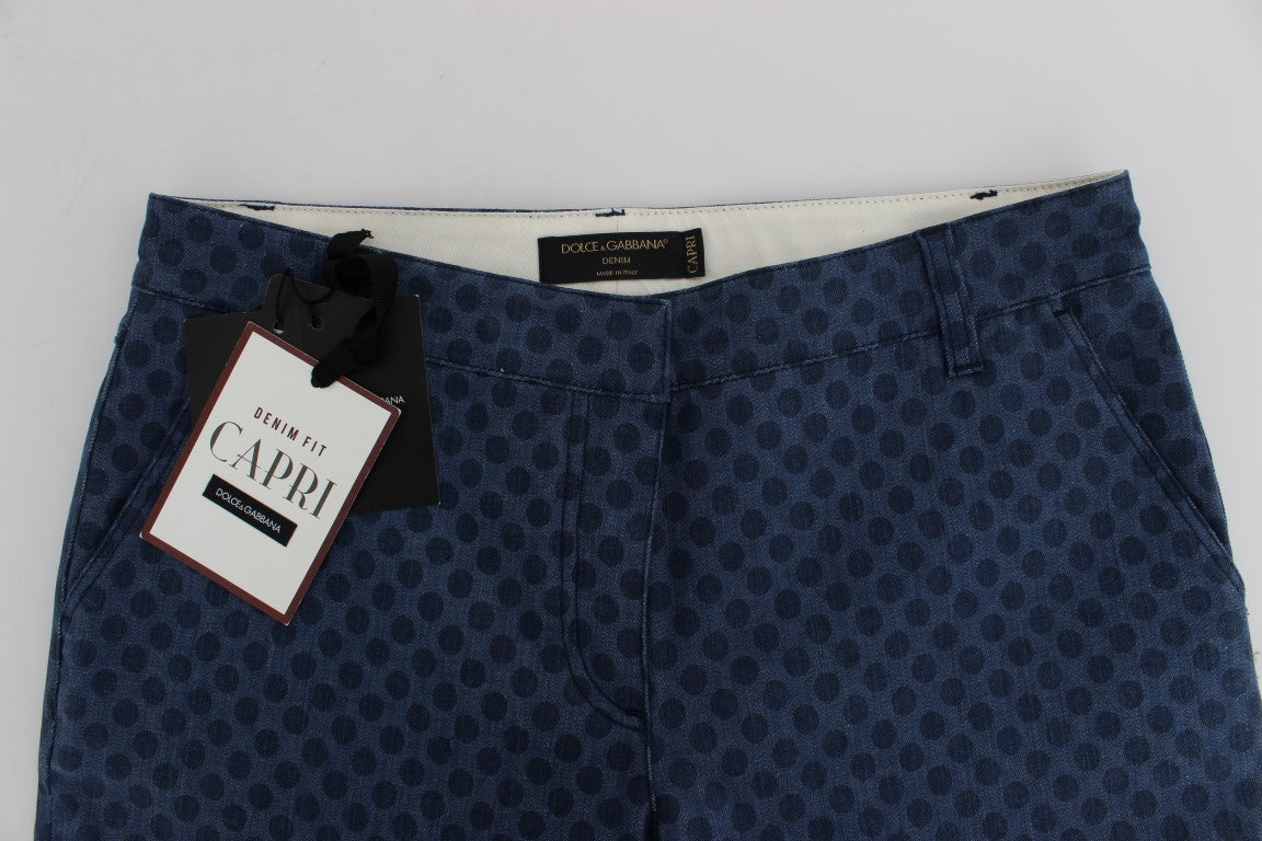 Dolce &amp; Gabbana Jean Capri Stretch à Pois