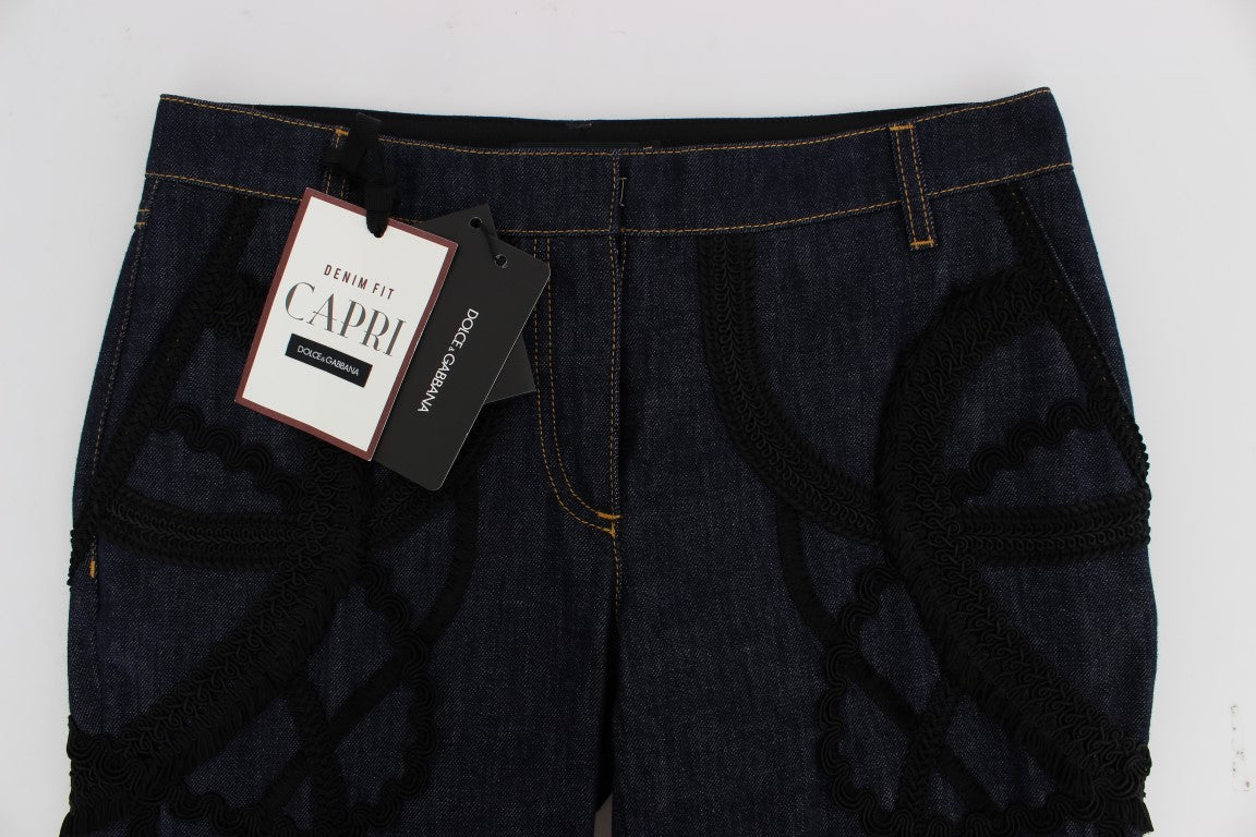 Jeans Capri brodés Dolce &amp; Gabbana pour un style élégant