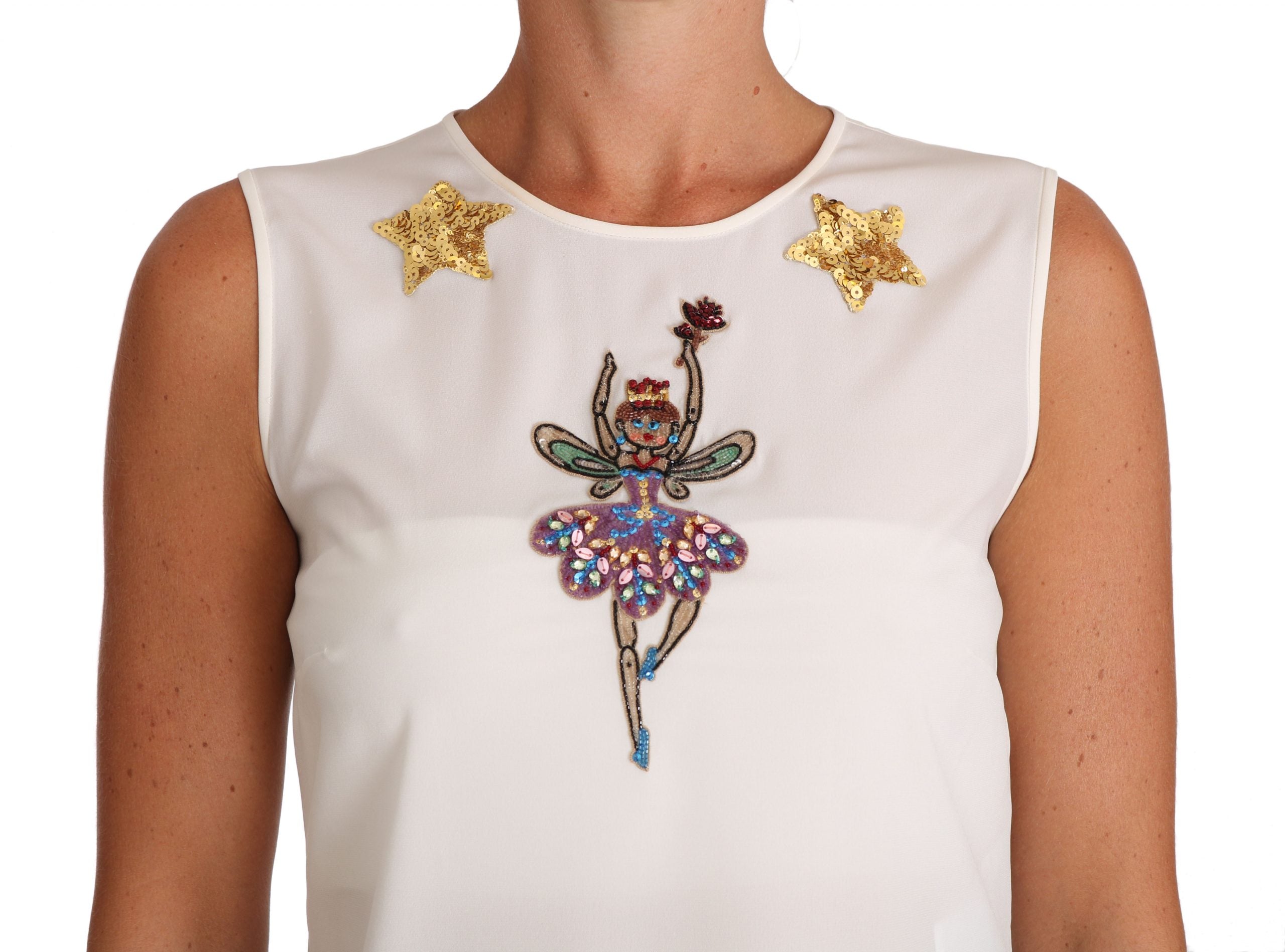 Dolce &amp; Gabbana Blouse en soie ornée de cristaux Enchanted