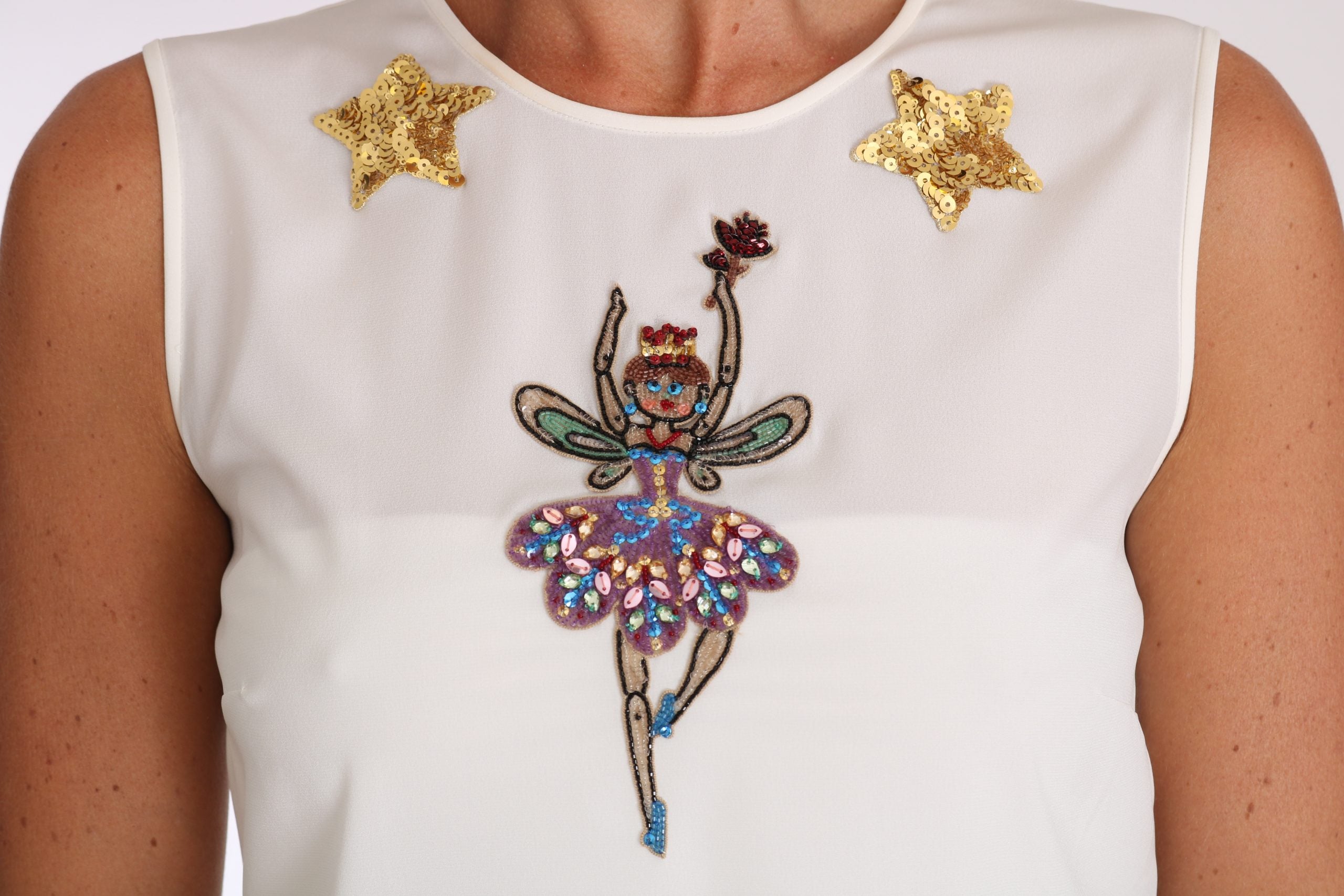 Dolce &amp; Gabbana Blouse en soie ornée de cristaux Enchanted