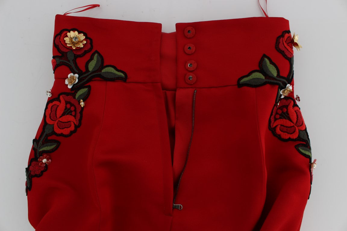 Dolce &amp; Gabbana Mini short brodé de roses siciliennes enchantées