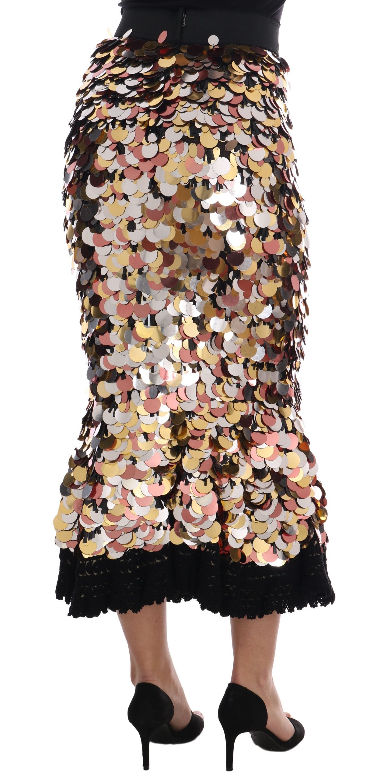 Dolce &amp; Gabbana Jupe crayon taille haute ornée de sequins