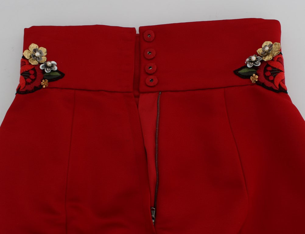 Dolce &amp; Gabbana Short en soie orné de cristaux Enchanted Sicily