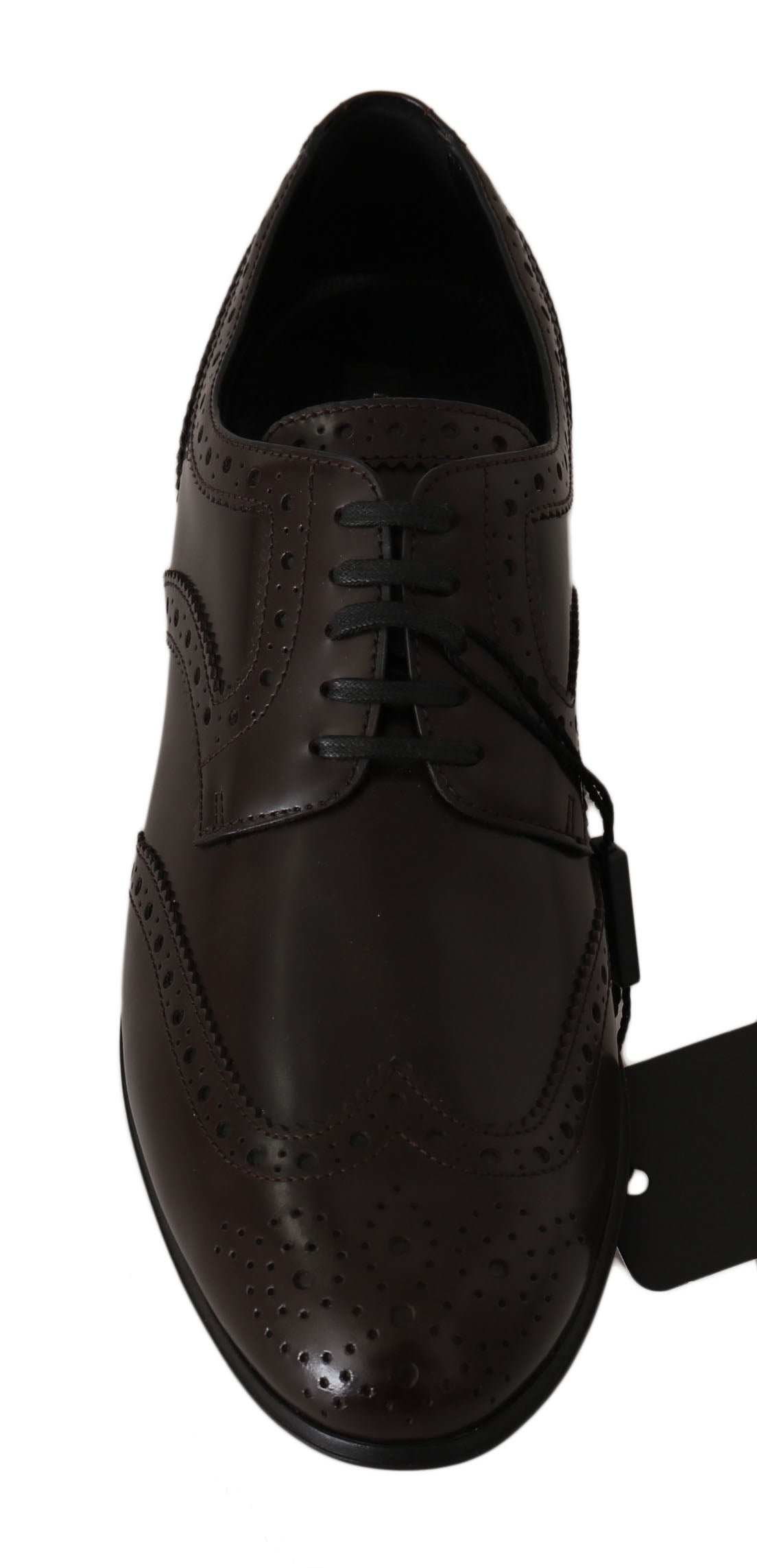 Dolce &amp; Gabbana Élégantes chaussures plates Oxford en cuir marron