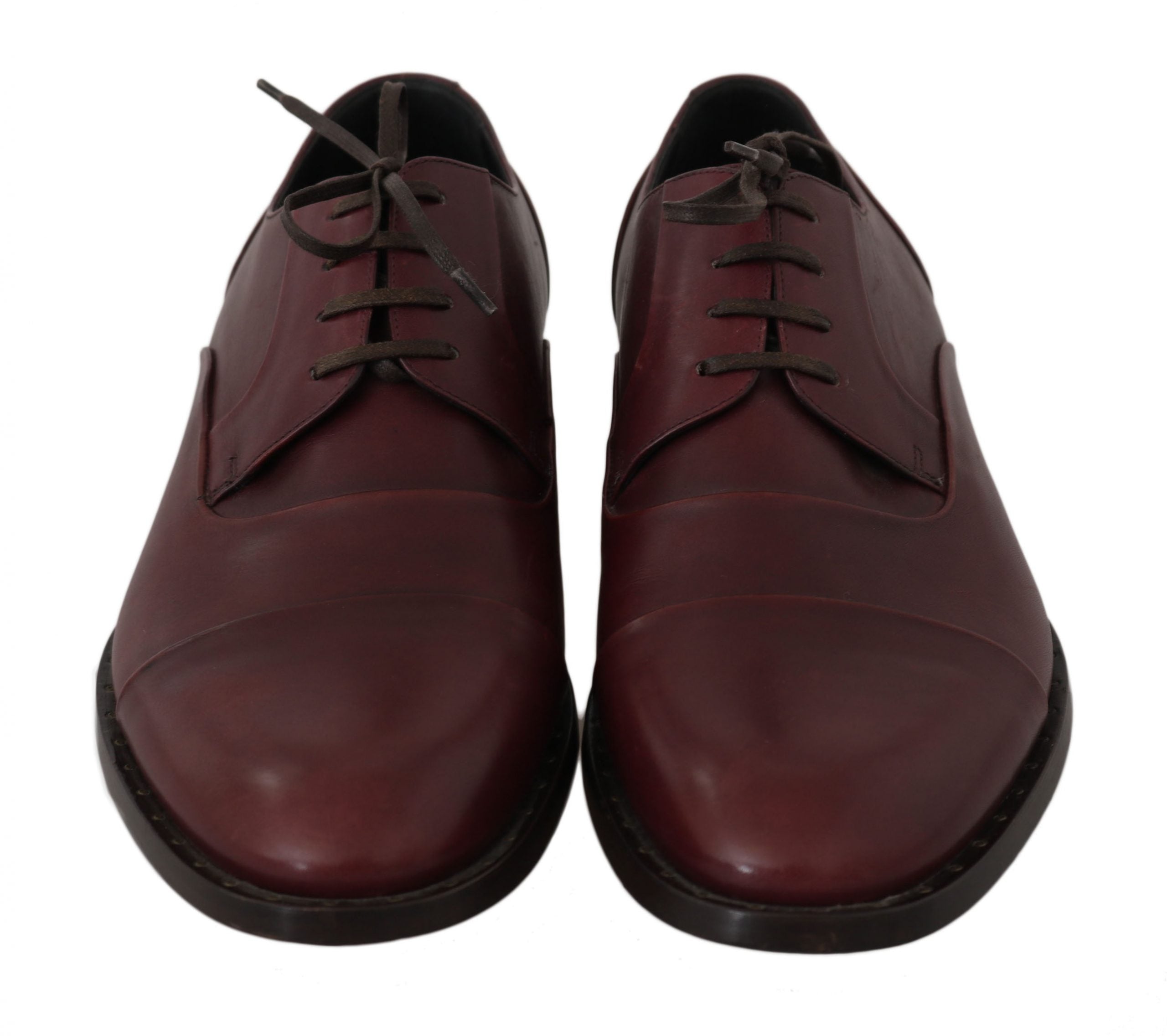 Dolce &amp; Gabbana élégantes chaussures habillées en cuir bordeaux