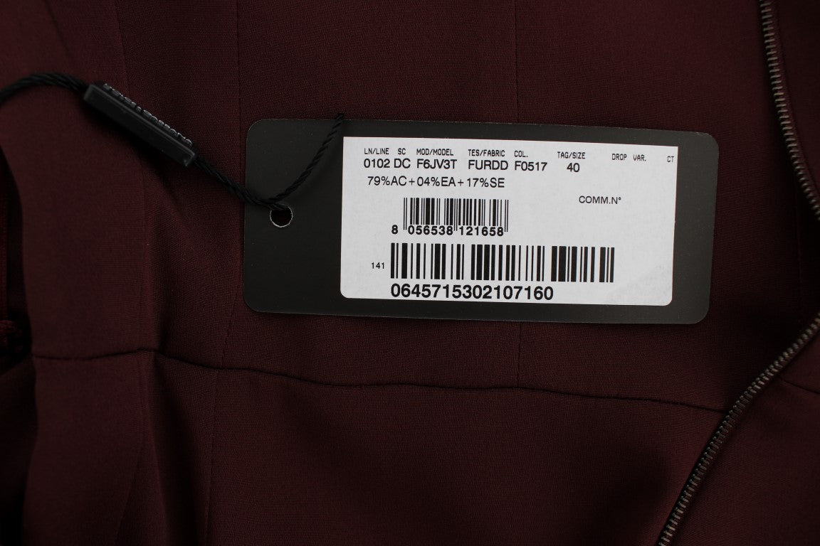 Dolce &amp; Gabbana Robe fourreau élégante bordeaux