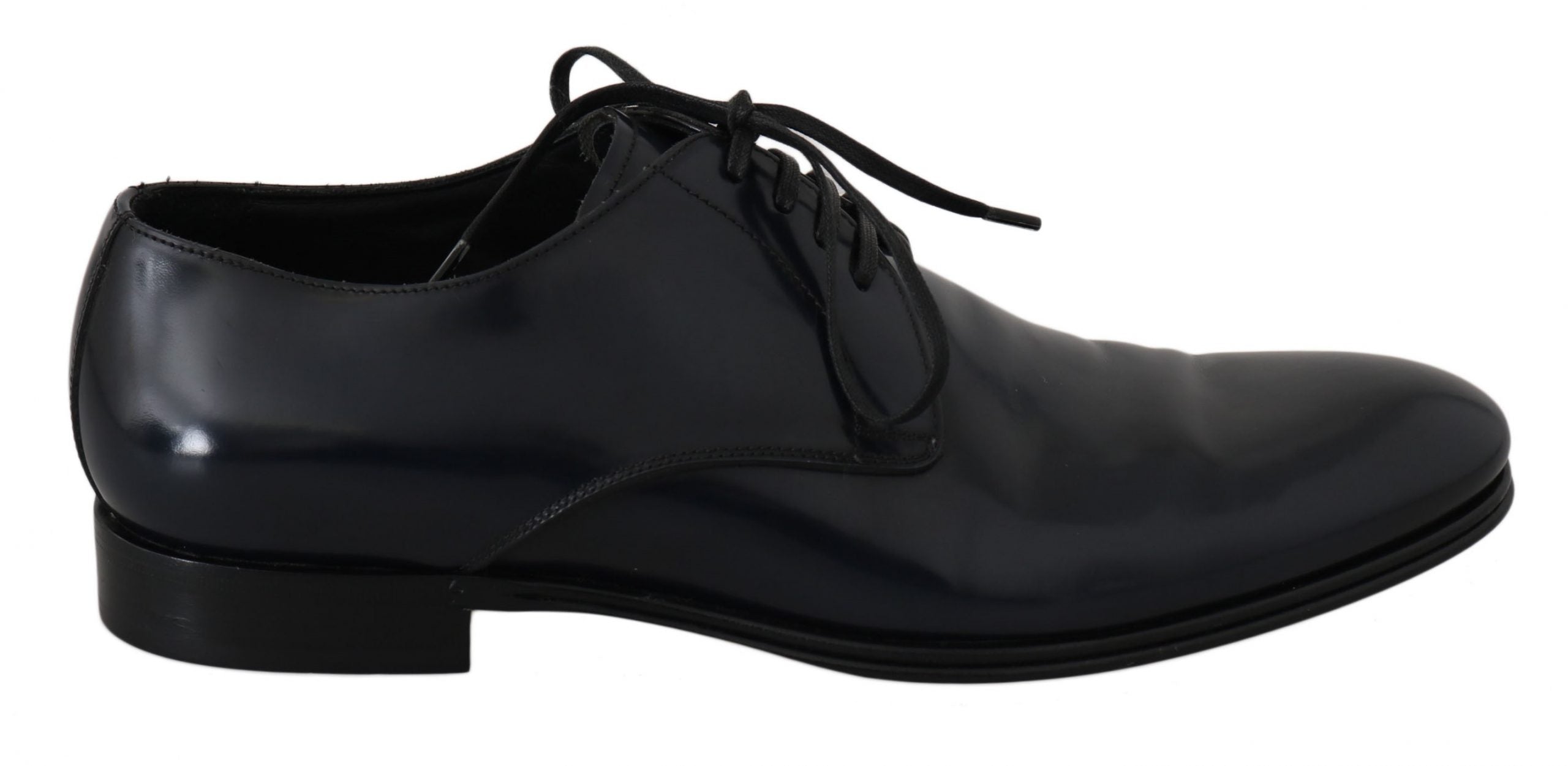 Dolce &amp; Gabbana élégantes chaussures habillées derby en cuir bleu foncé