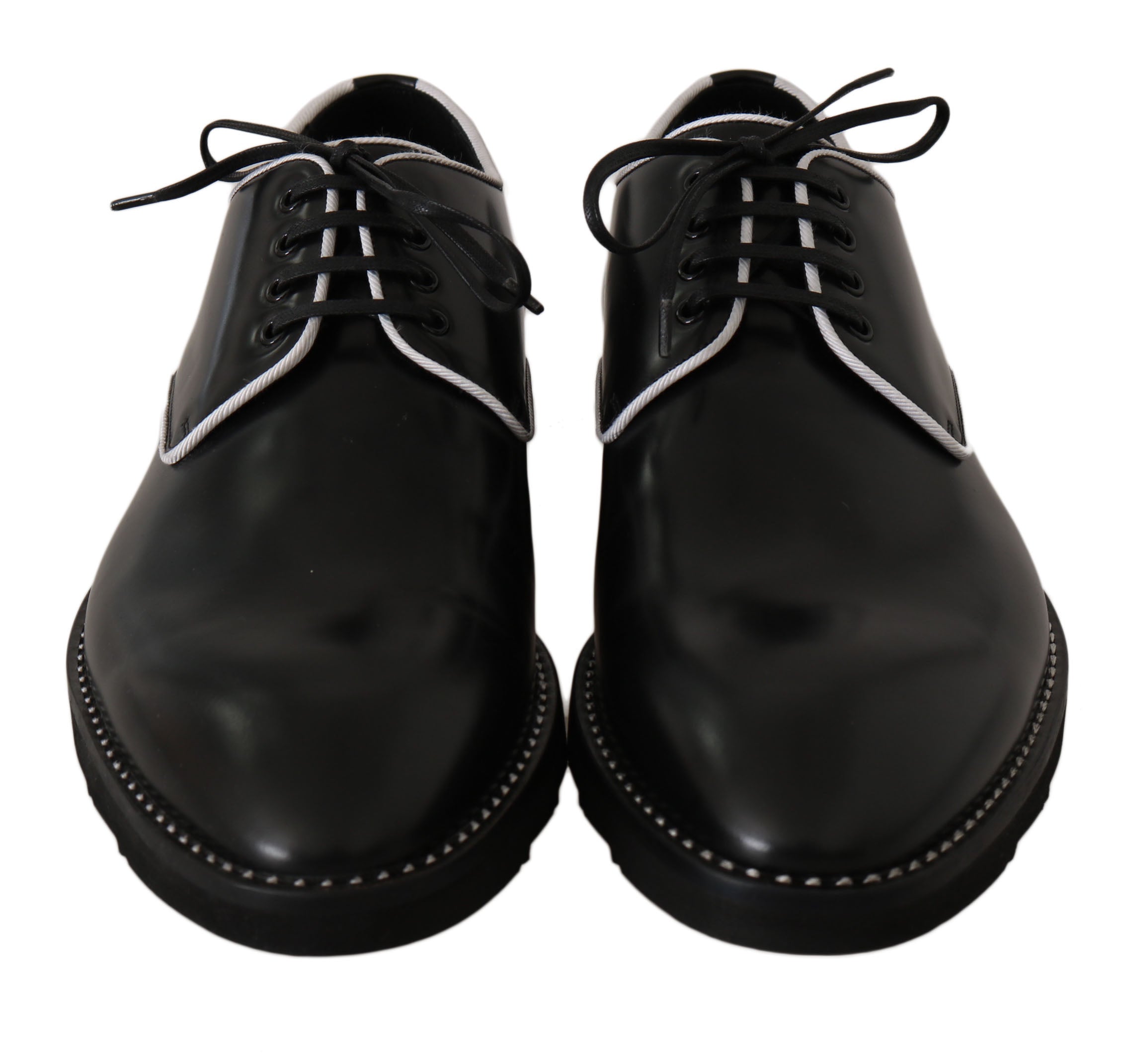 Dolce &amp; Gabbana élégantes chaussures habillées derby en cuir noir