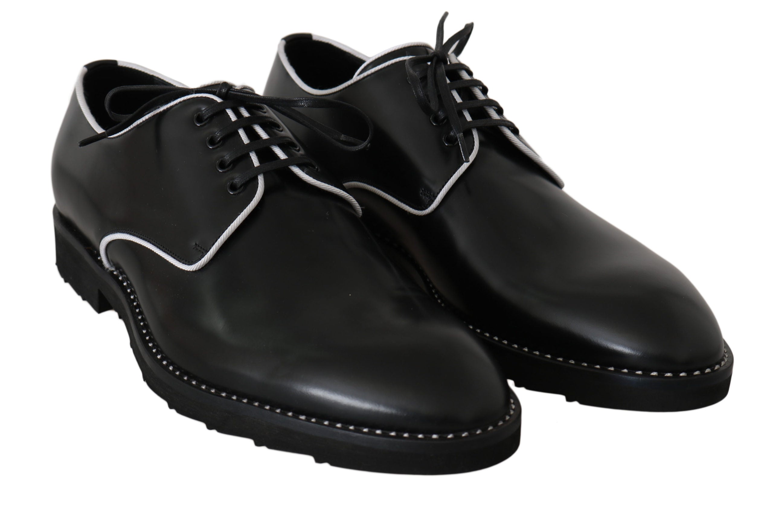 Dolce &amp; Gabbana élégantes chaussures habillées derby en cuir noir