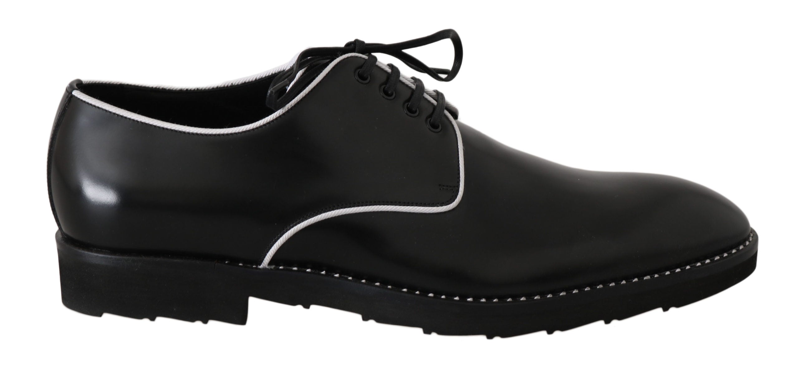 Dolce &amp; Gabbana élégantes chaussures habillées derby en cuir noir