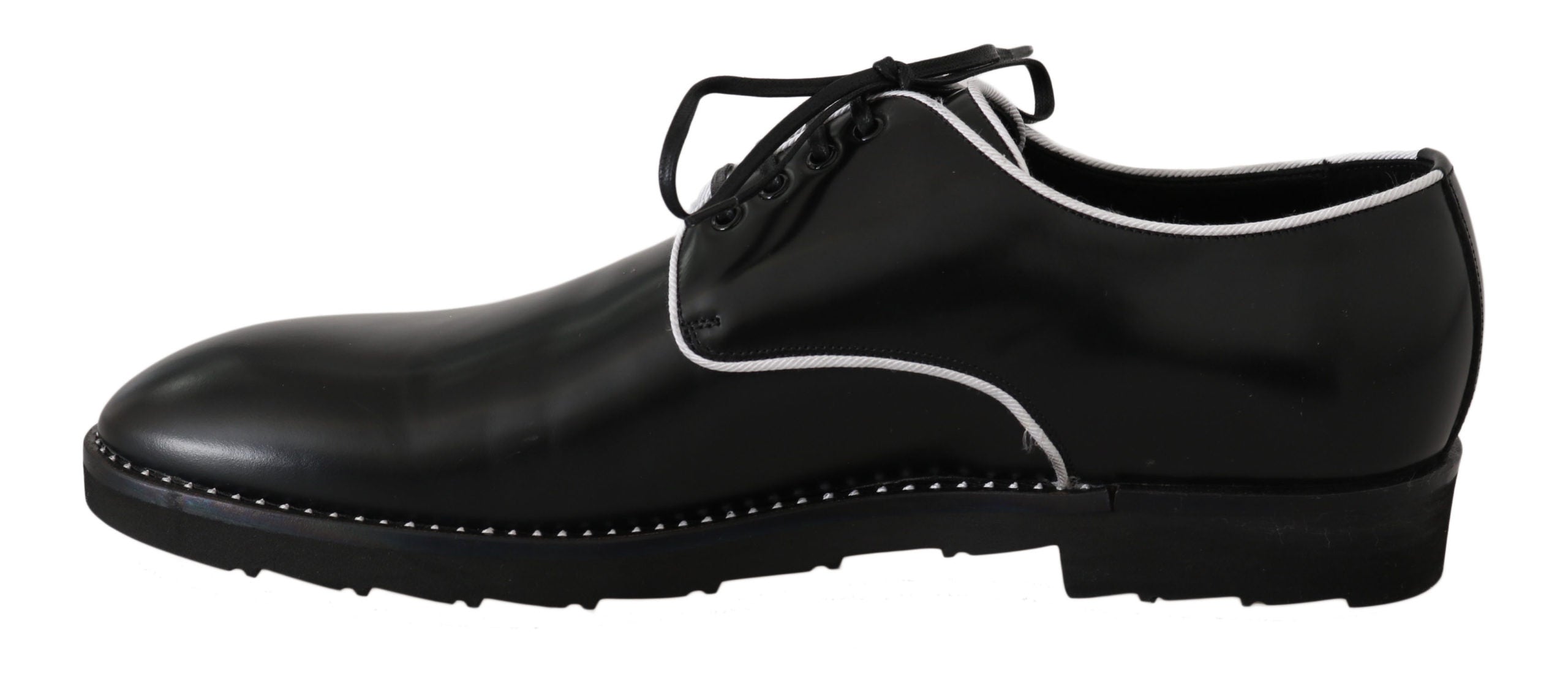 Dolce &amp; Gabbana élégantes chaussures habillées derby en cuir noir