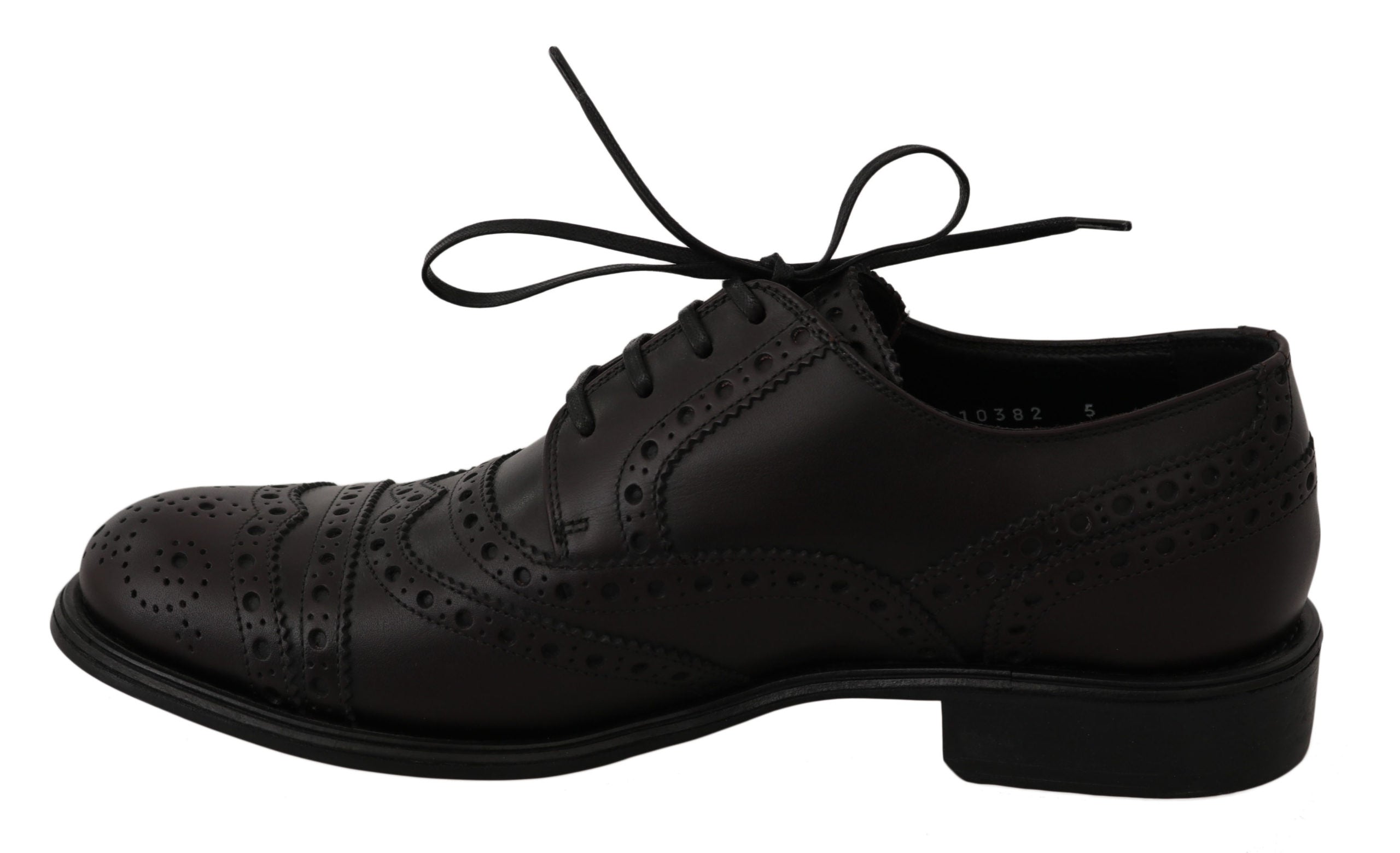 Dolce &amp; Gabbana Élégantes chaussures habillées bordeaux à bout d'aile Derby