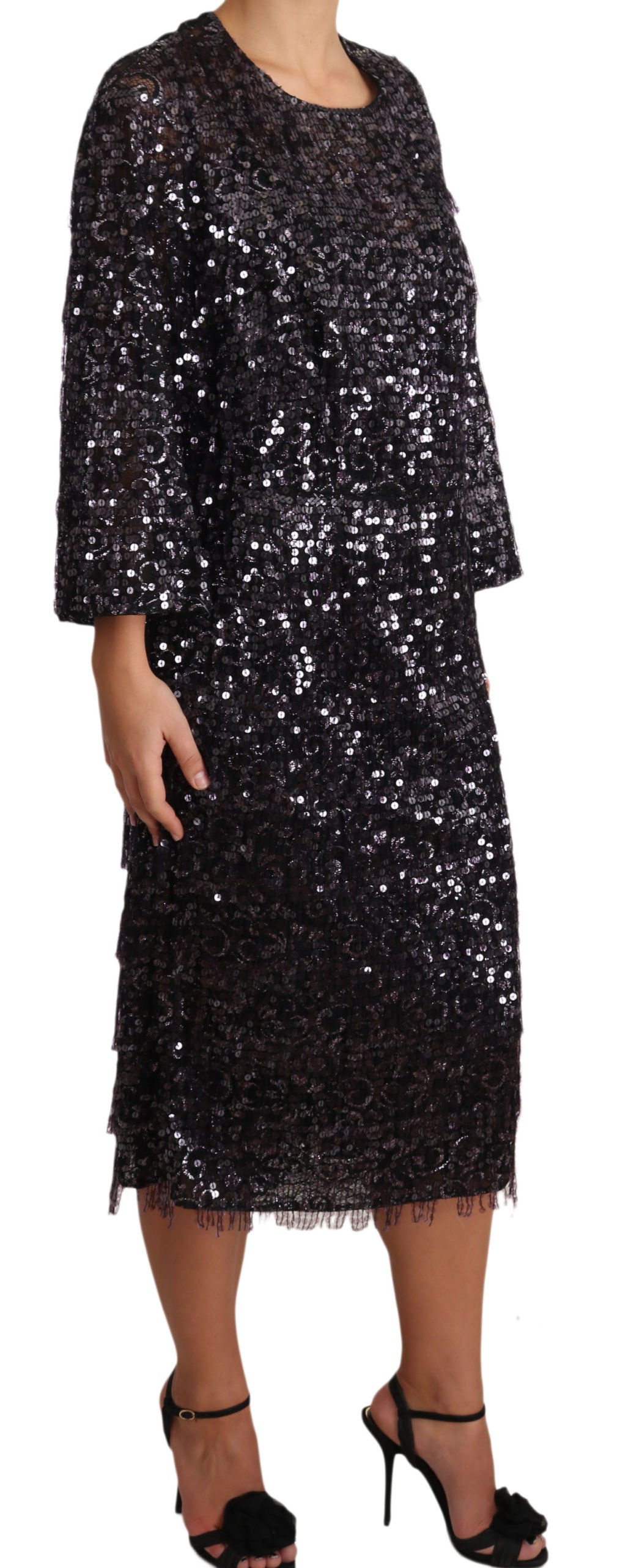 Robe mi-longue droite à sequins Dolce &amp; Gabbana – Élégance intemporelle