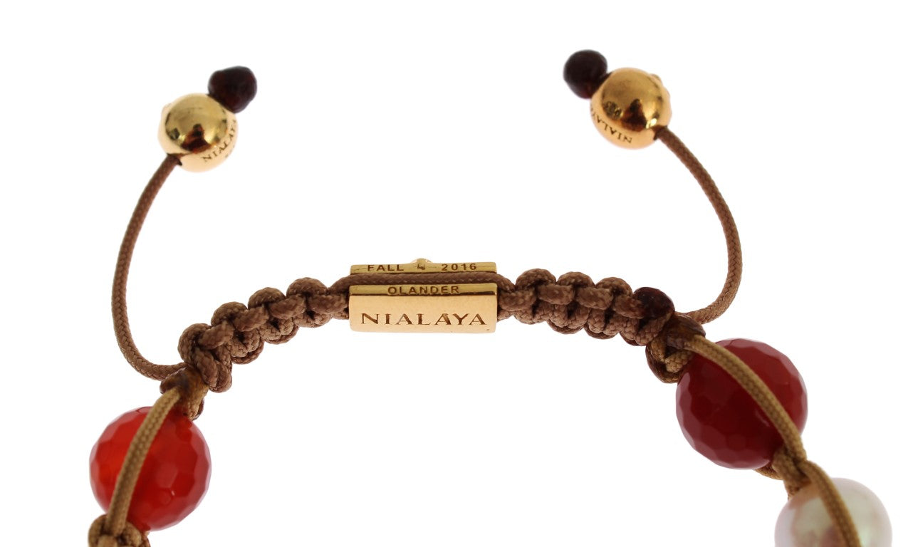 Nialaya Bracelet de pierres précieuses fabriqué à la main exquis