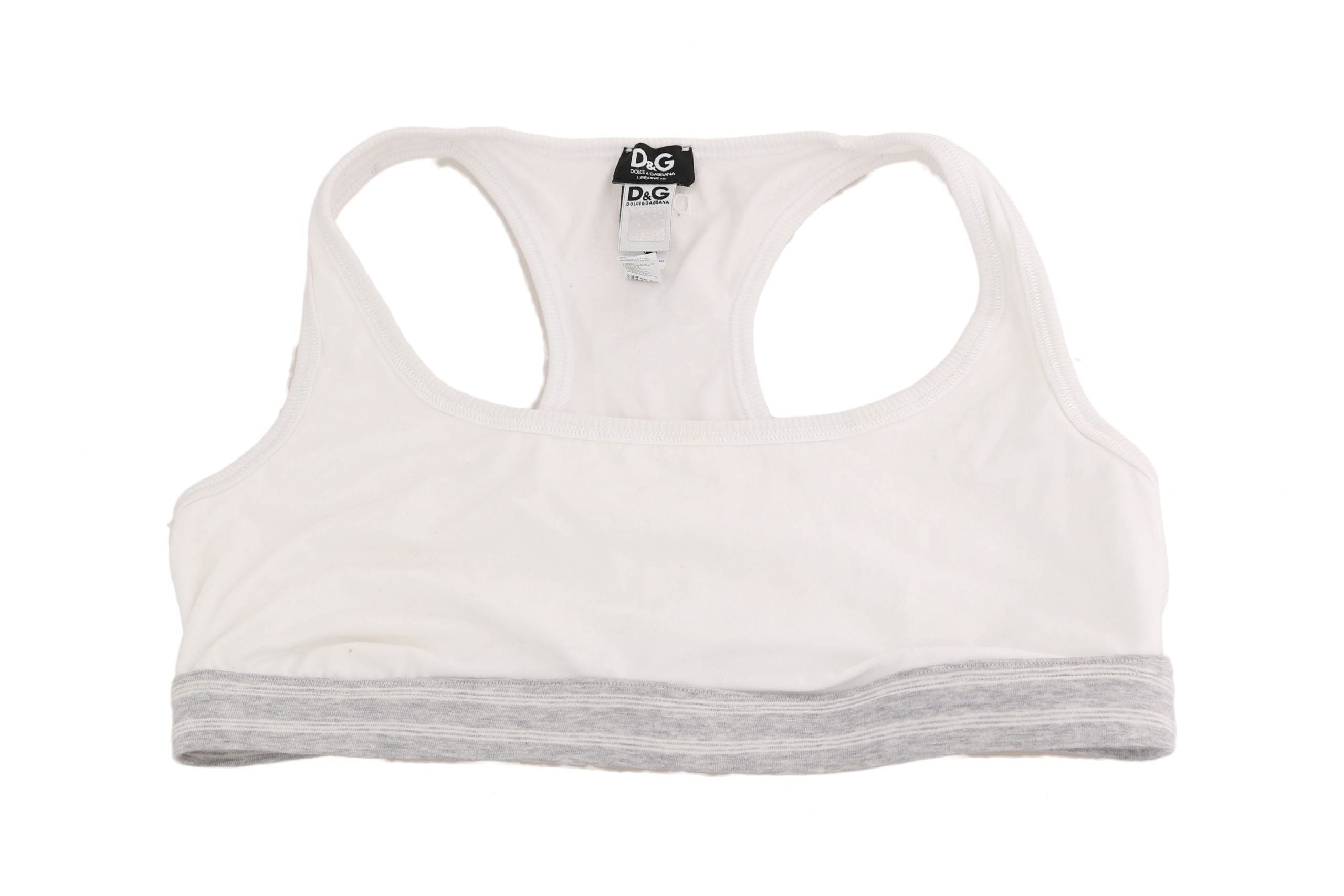 Dolce &amp; Gabbana Soutien-gorge de sport extensible blanc élégant