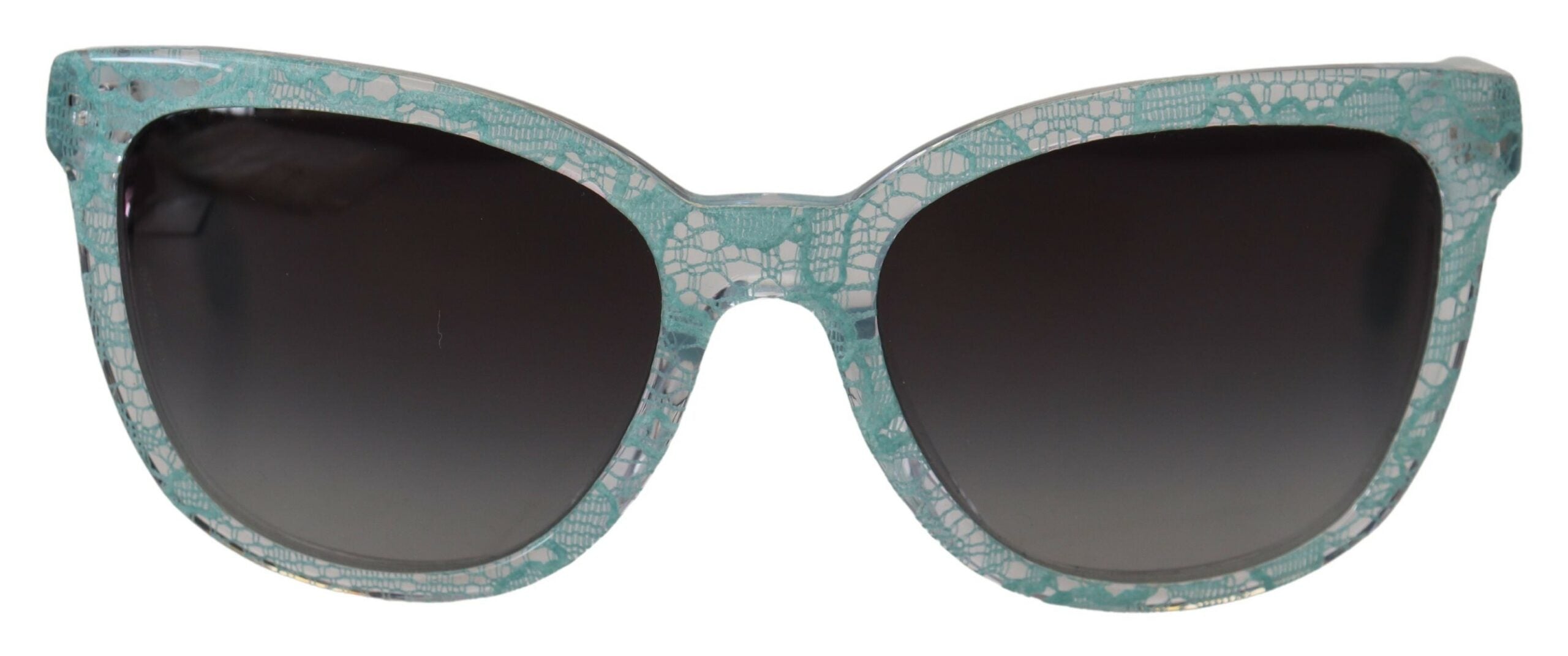 Dolce &amp; Gabbana Lunettes de soleil élégantes avec détails en dentelle bleue