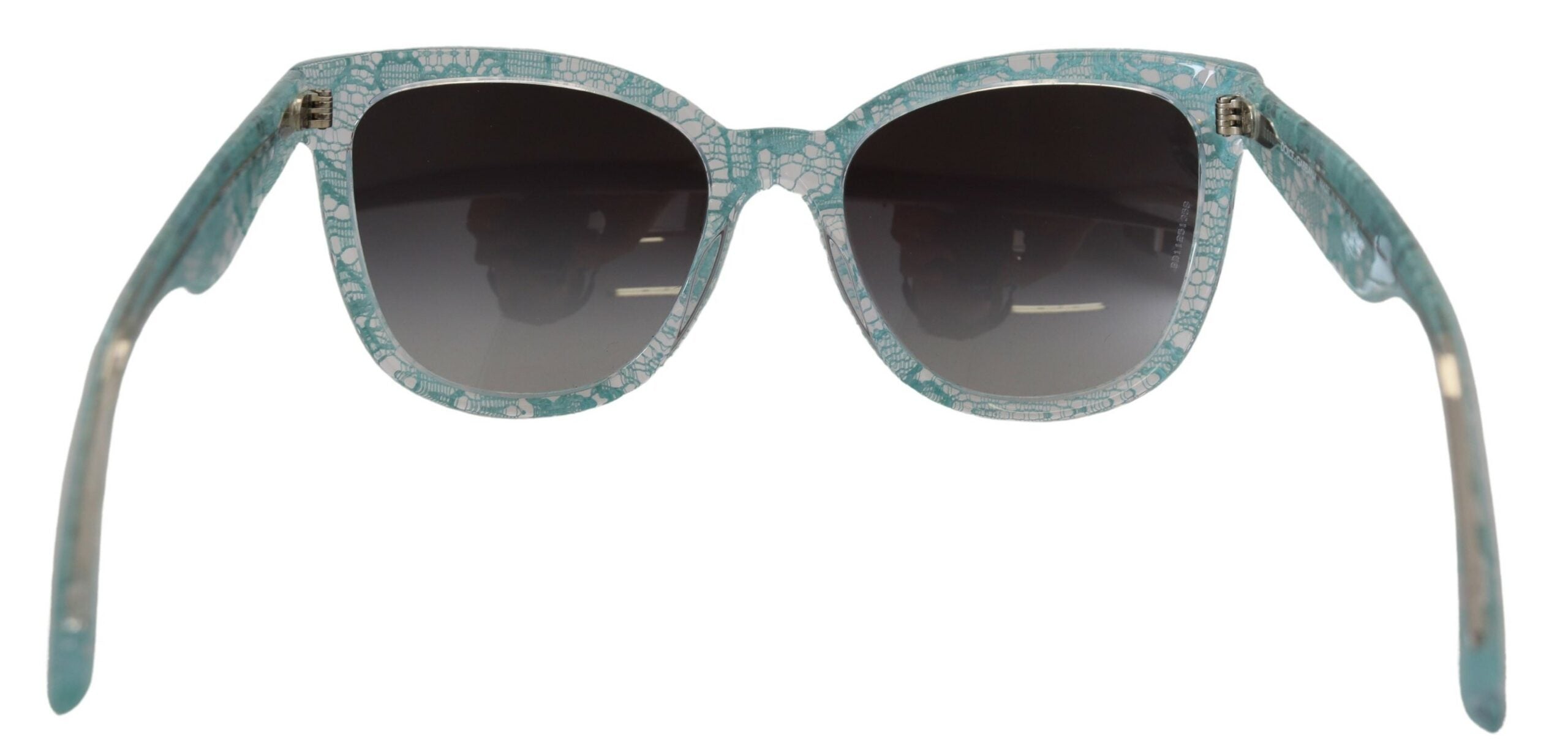 Dolce &amp; Gabbana Lunettes de soleil élégantes avec détails en dentelle bleue