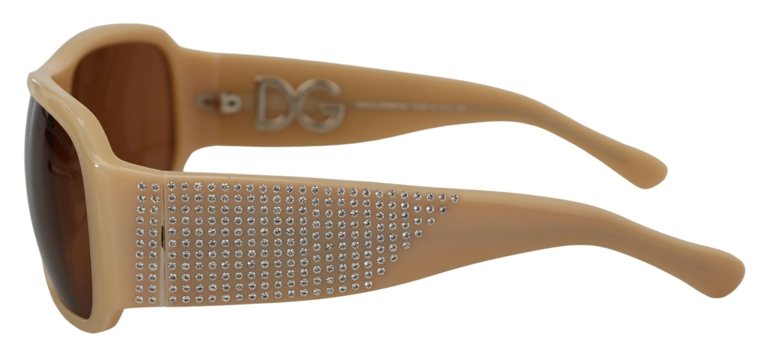 Dolce &amp; Gabbana Lunettes de soleil Swarovski crème élégantes