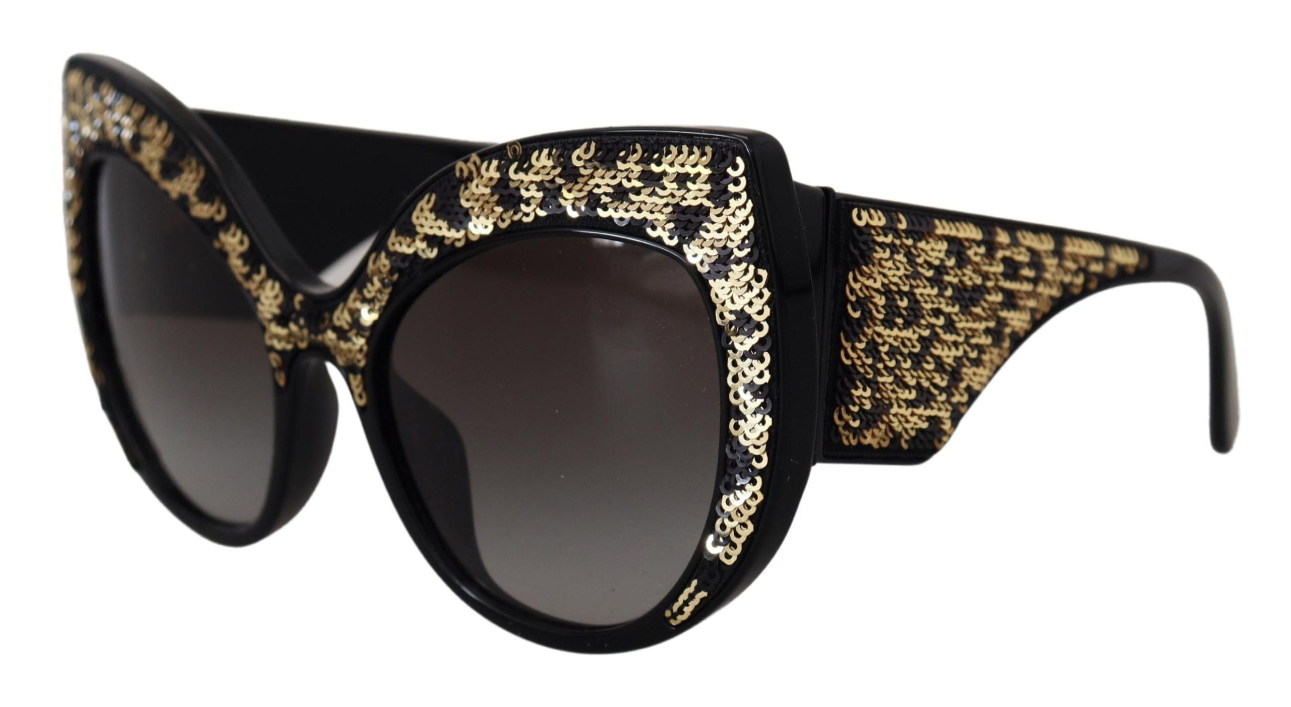 Lunettes de soleil polarisées à sequins papillon Dolce &amp; Gabbana