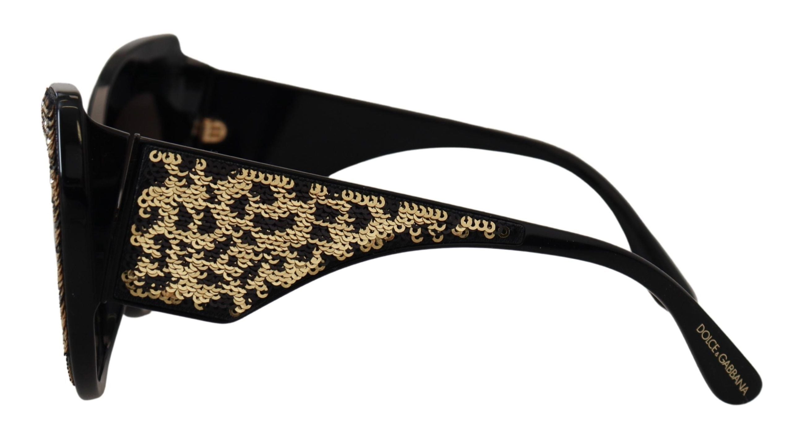 Lunettes de soleil polarisées à sequins papillon Dolce &amp; Gabbana