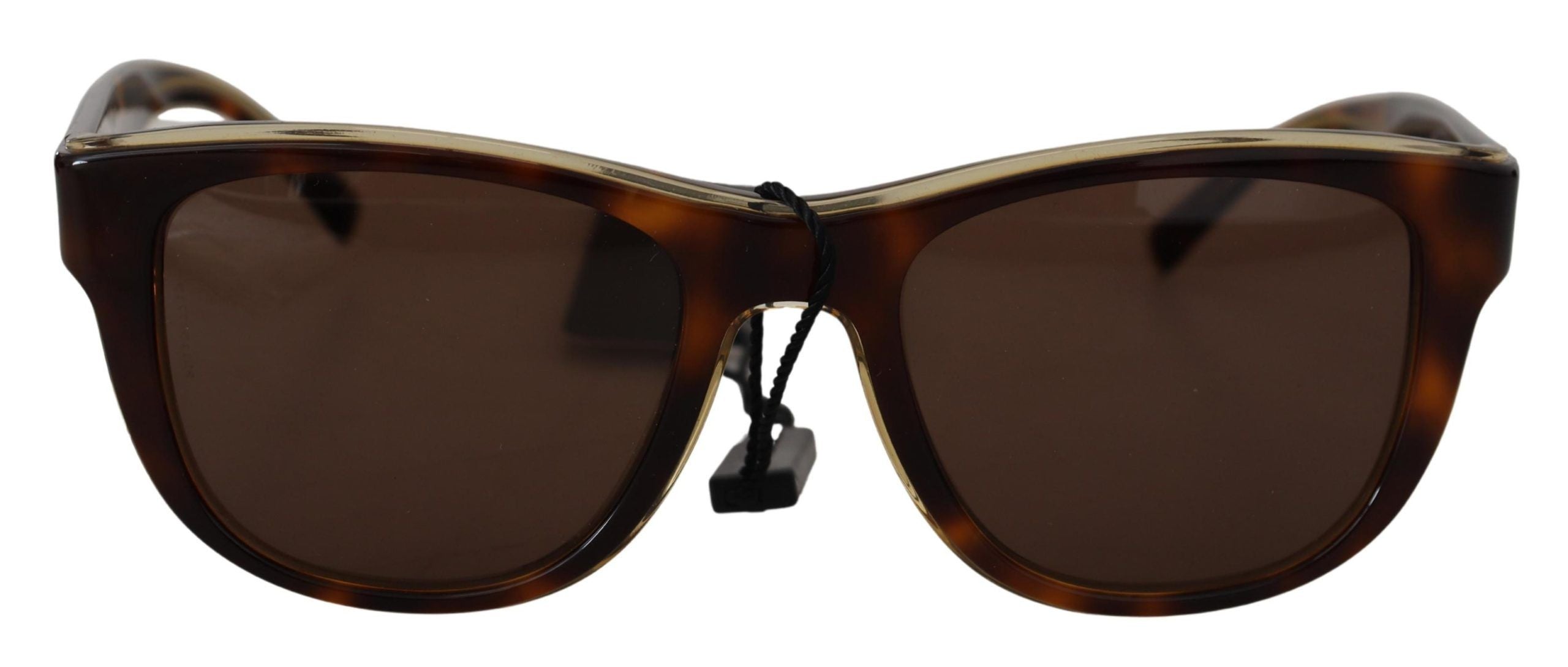 Lunettes de soleil unisexes en acétate marron Dolce &amp; Gabbana Chic