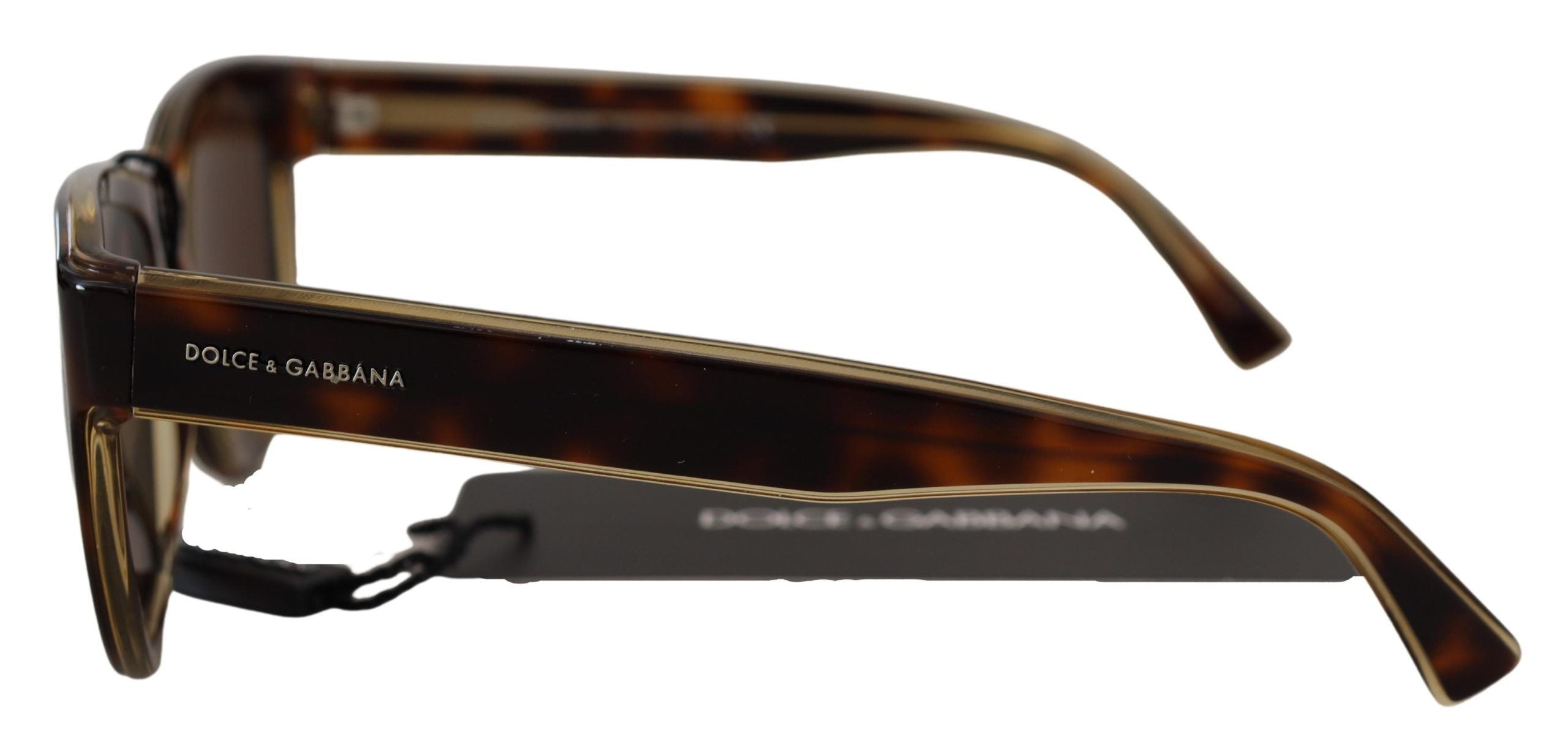 Lunettes de soleil unisexes en acétate marron Dolce &amp; Gabbana Chic