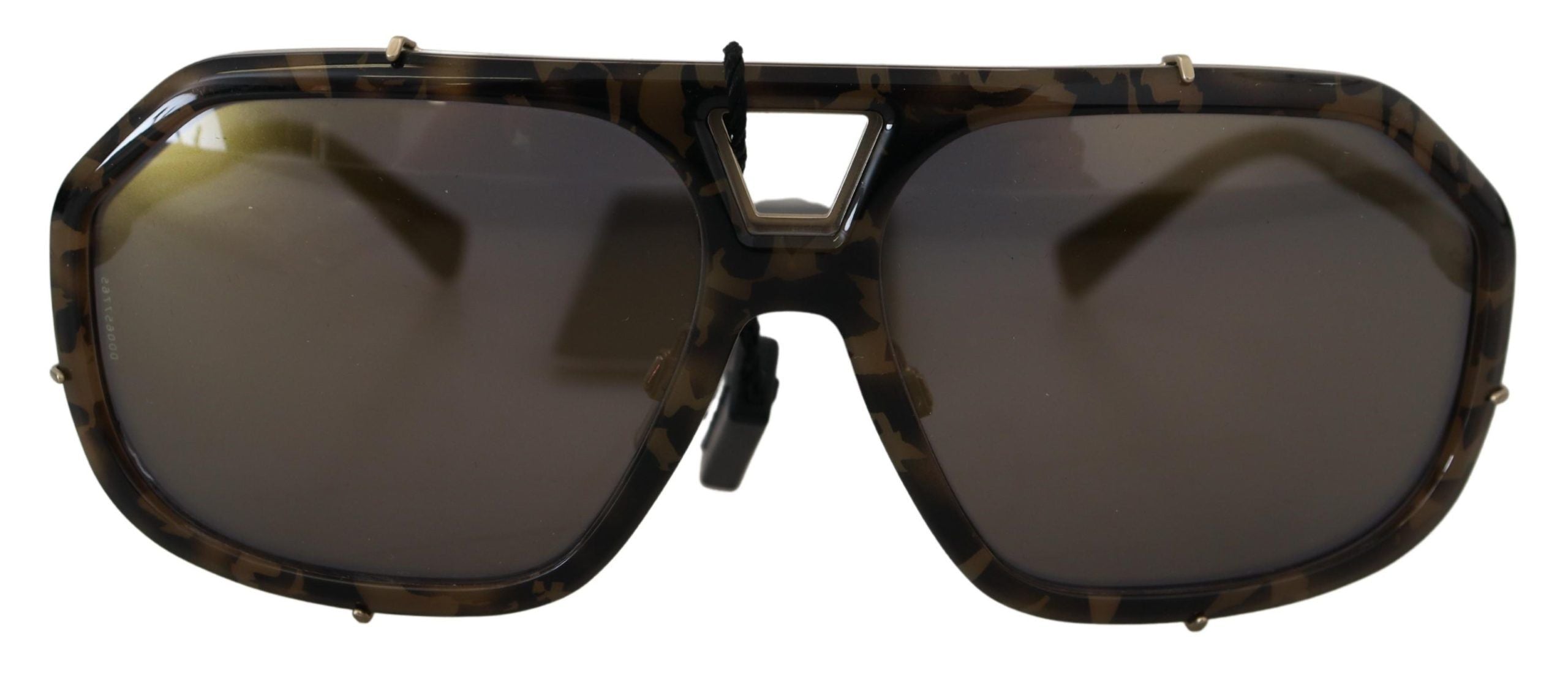 Lunettes de soleil marron effet miroir Dolce &amp; Gabbana Chic Aviator