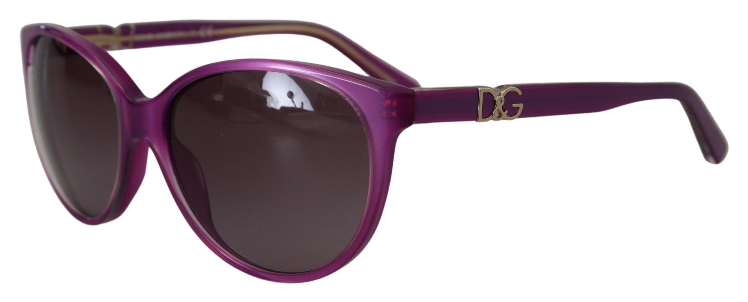 Lunettes de soleil rondes en acétate violet Dolce &amp; Gabbana Chic