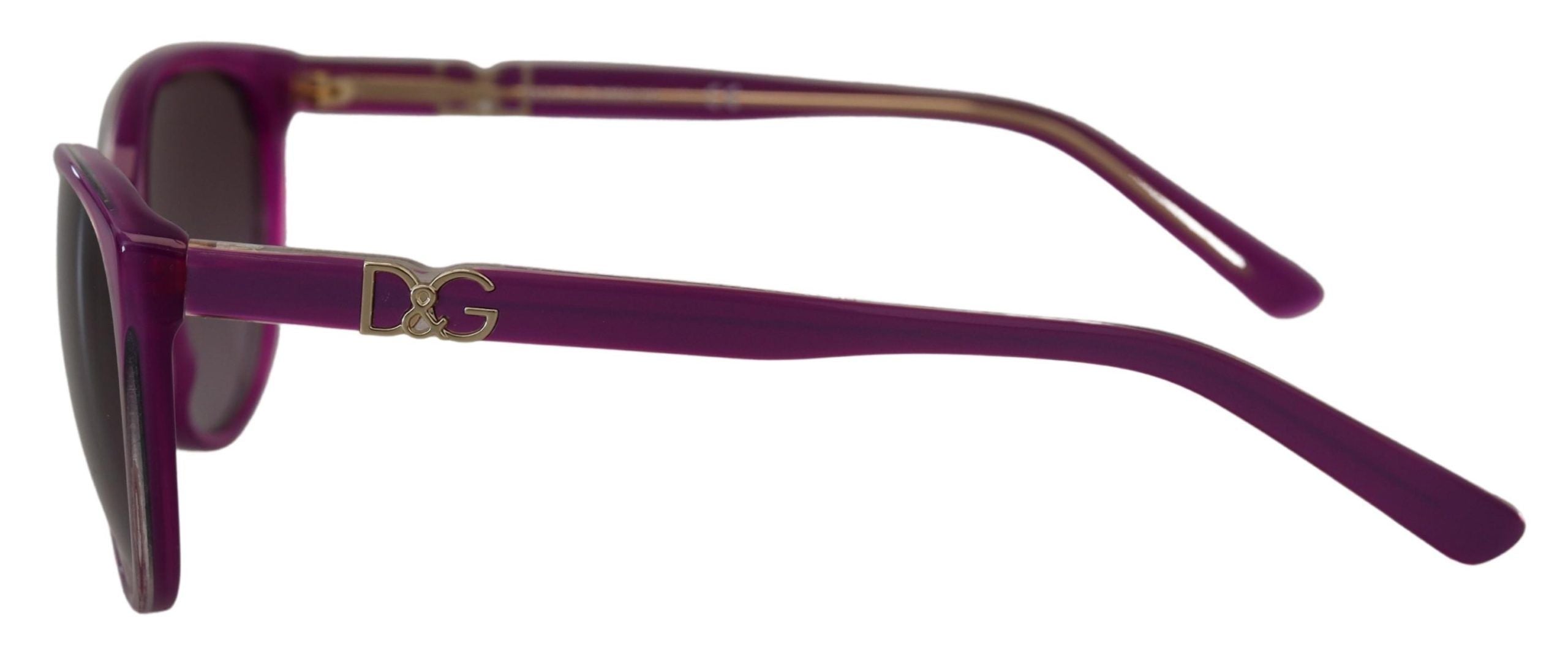 Lunettes de soleil rondes en acétate violet Dolce &amp; Gabbana Chic