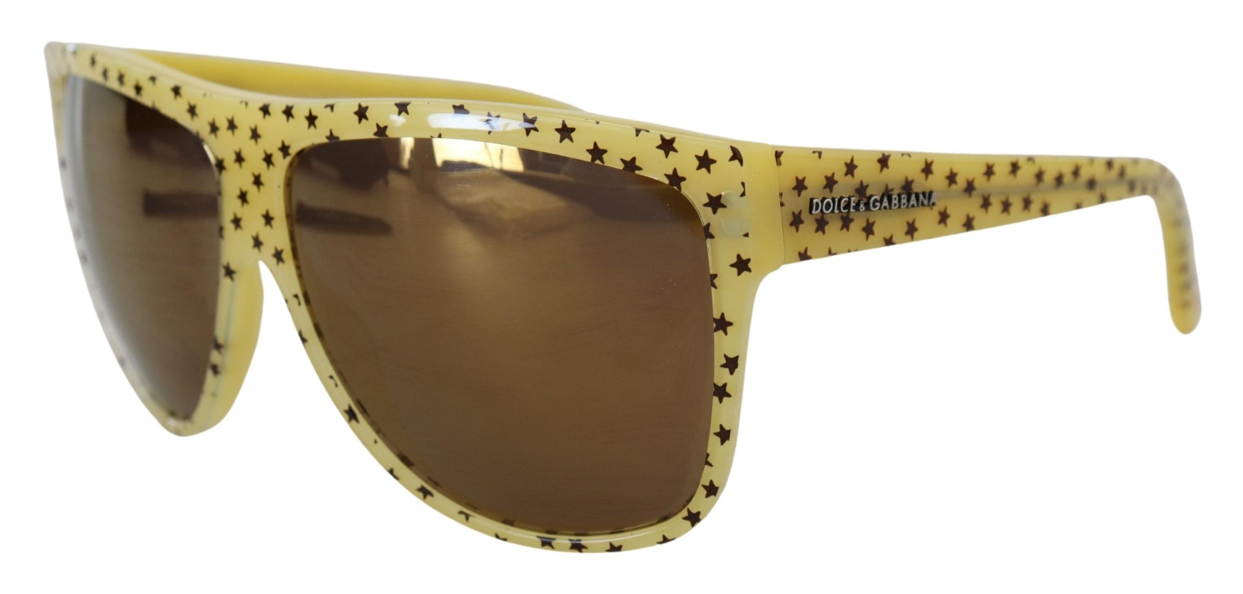 Lunettes de soleil carrées Dolce &amp; Gabbana Stellar Chic en jaune