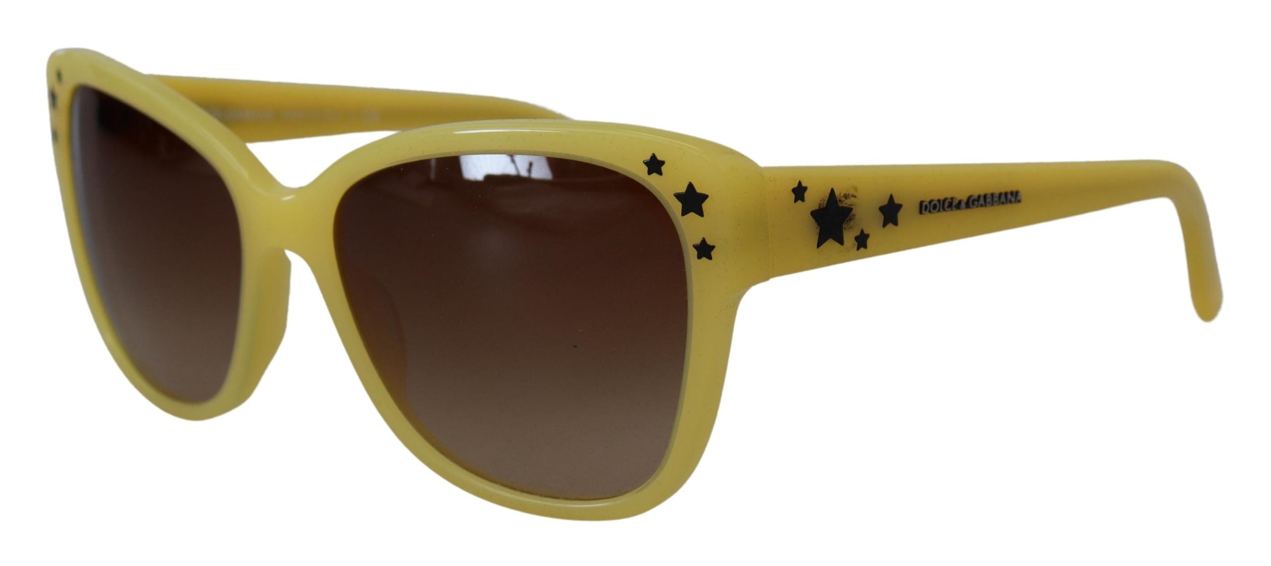 Lunettes de soleil dégradées en acétate jaune Dolce &amp; Gabbana Chic