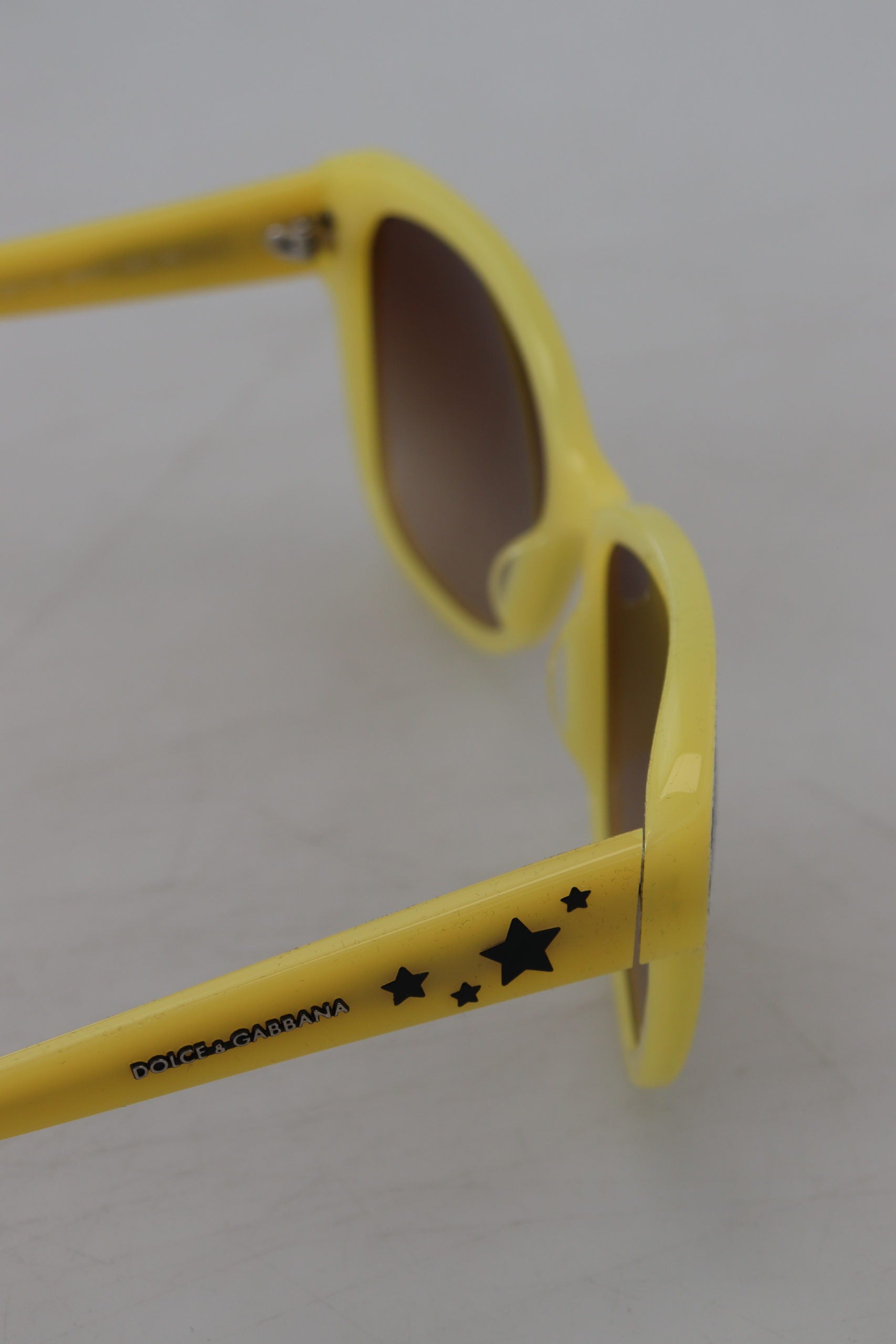 Dolce & Gabbana Chic Yellow Acetate Gradient Sunglasses