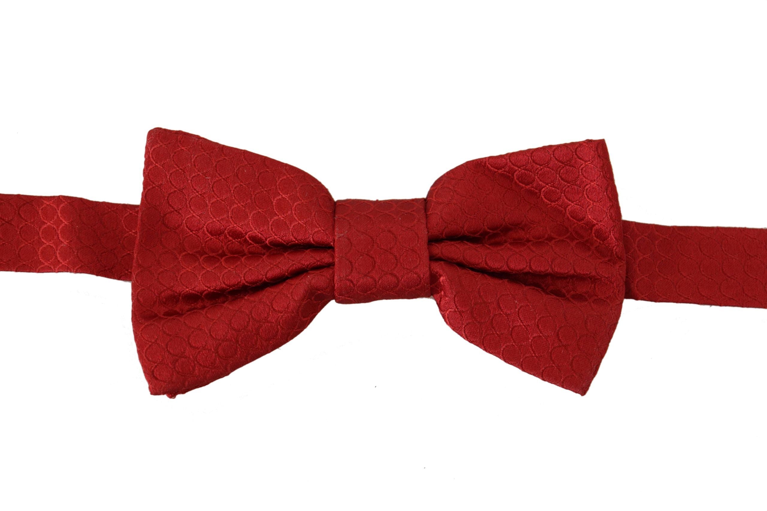 Dolce & Gabbana Elegant Red Silk Tied Bow Tie