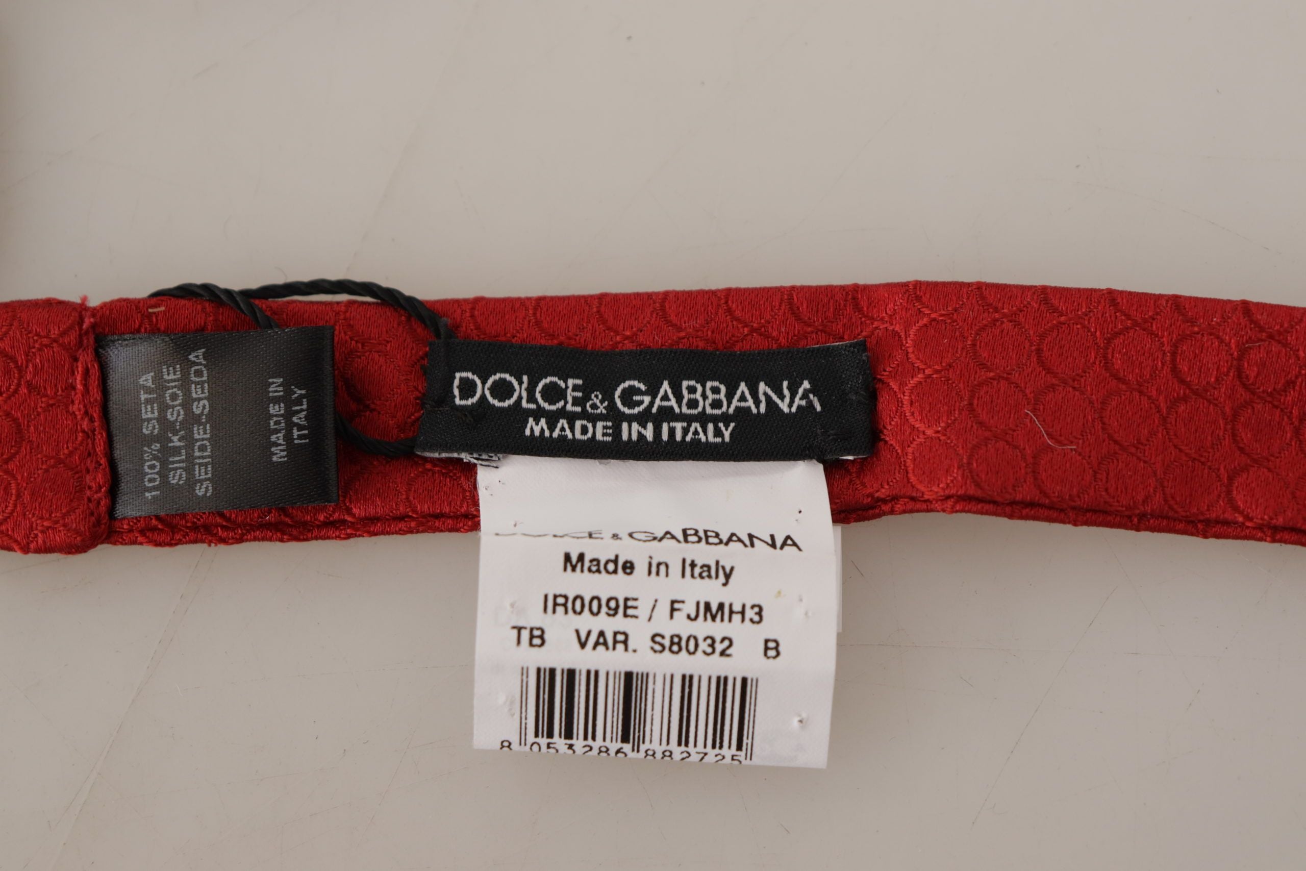 Dolce &amp; Gabbana Noeud papillon noué en soie rouge élégant