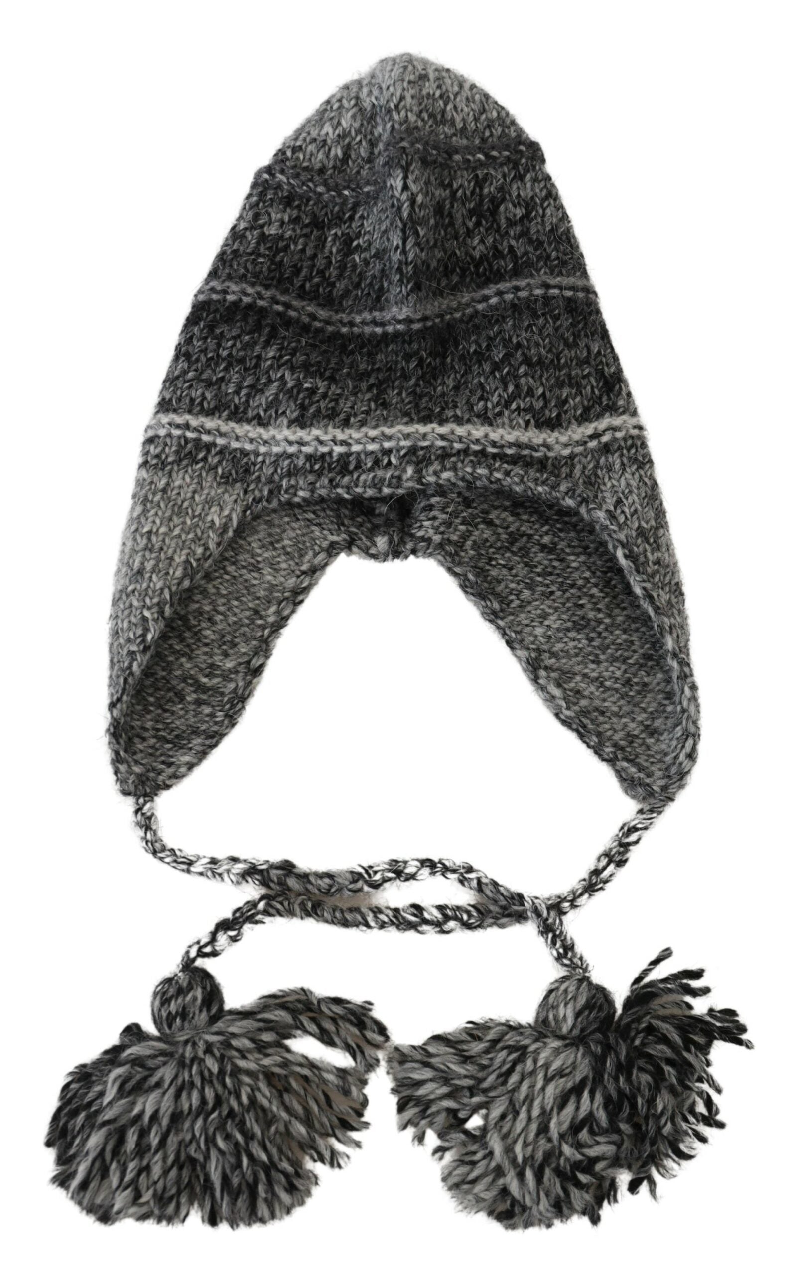 Dolce &amp; Gabbana Bonnet tricoté gris élégant