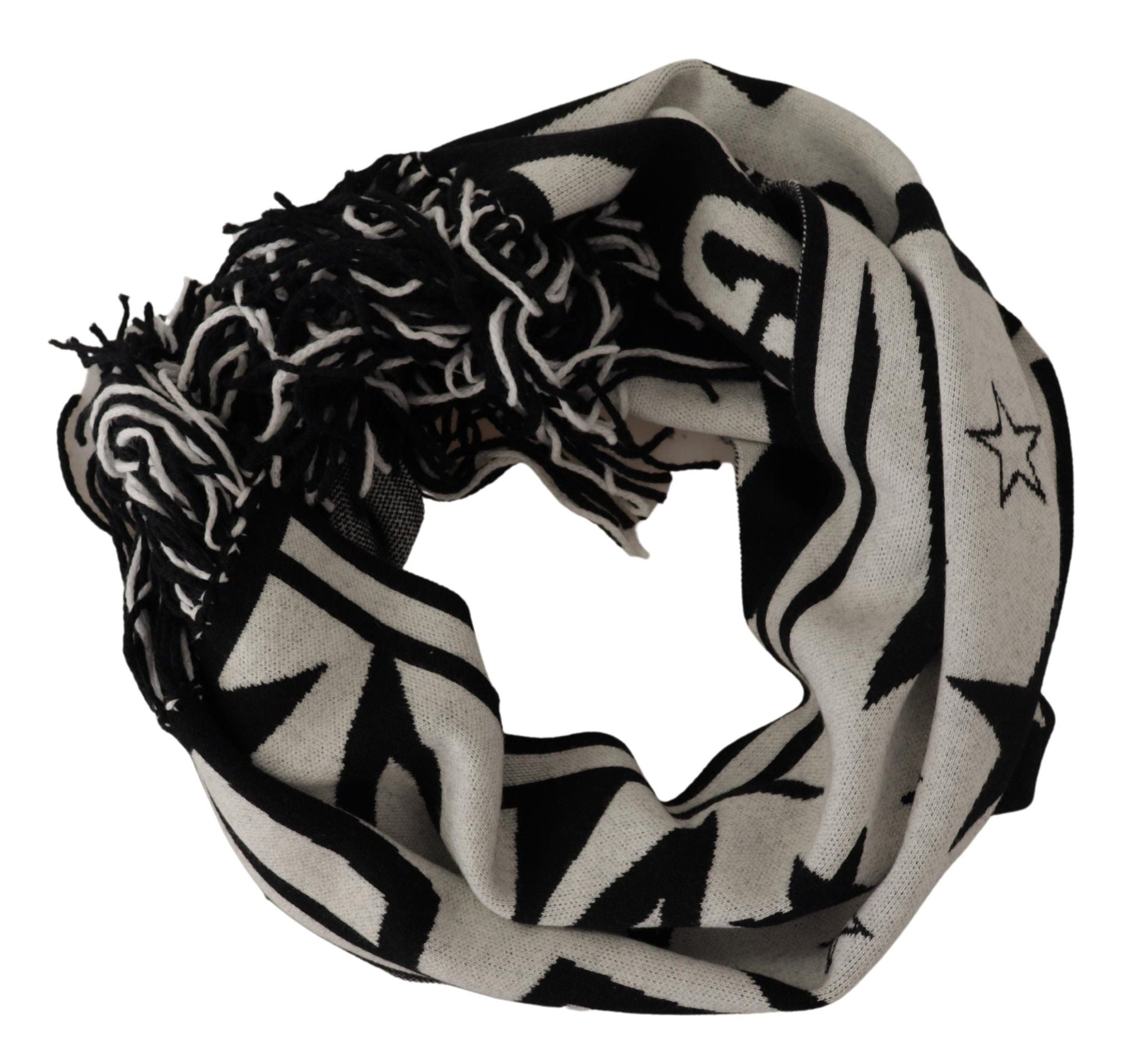 Dolce & Gabbana Elegant Monochrome Wool-Cashmere Men's Scarf