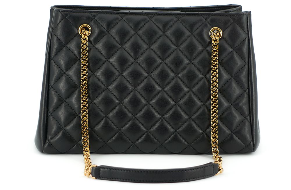 Versace élégant sac fourre-tout en cuir nappa matelassé