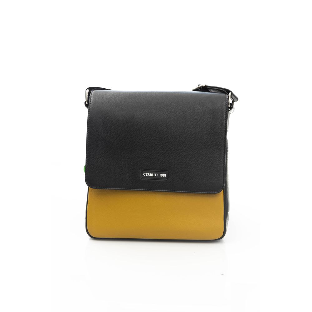 Cerruti 1881 élégant sac à bandoulière en cuir jaune