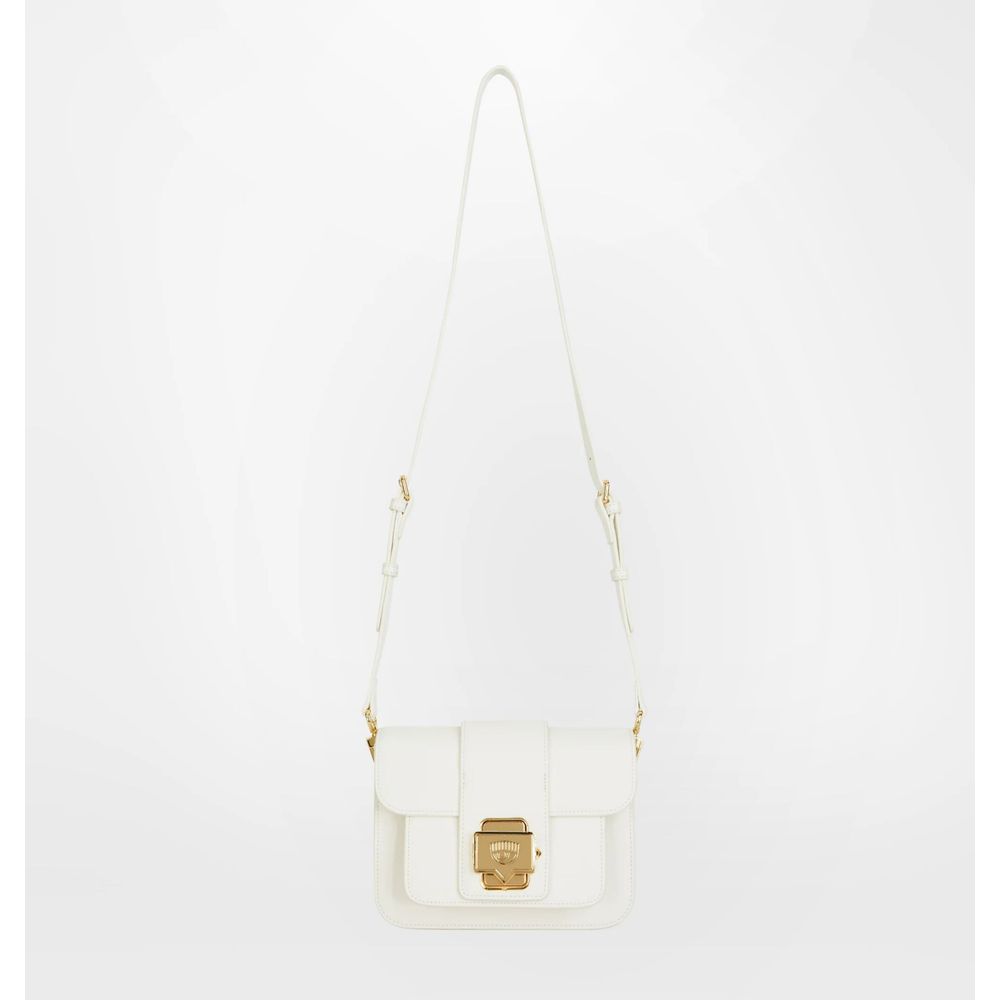 Chiara Ferragni White Fabric Crossbody Bag