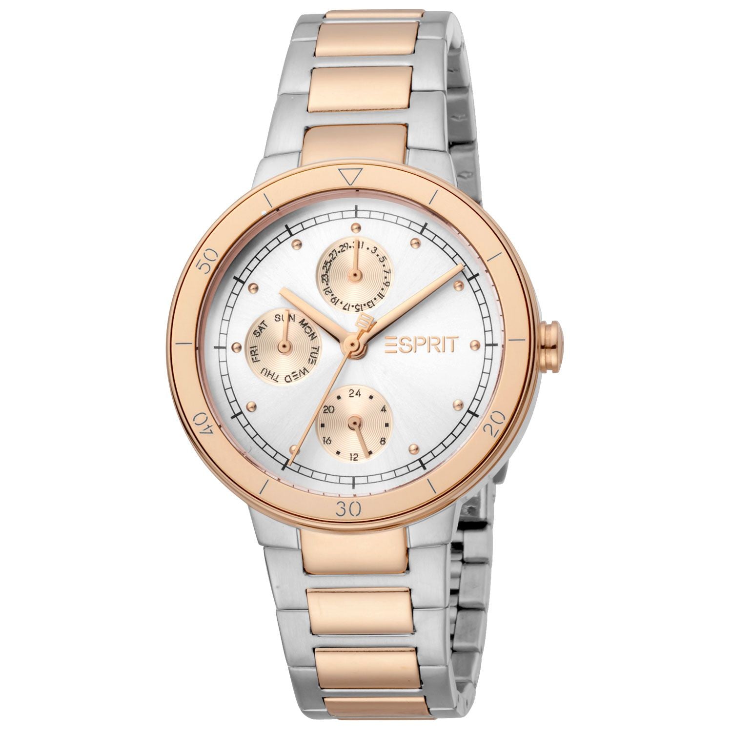 Montre Analogique Chic Bicolore Esprit pour Femme