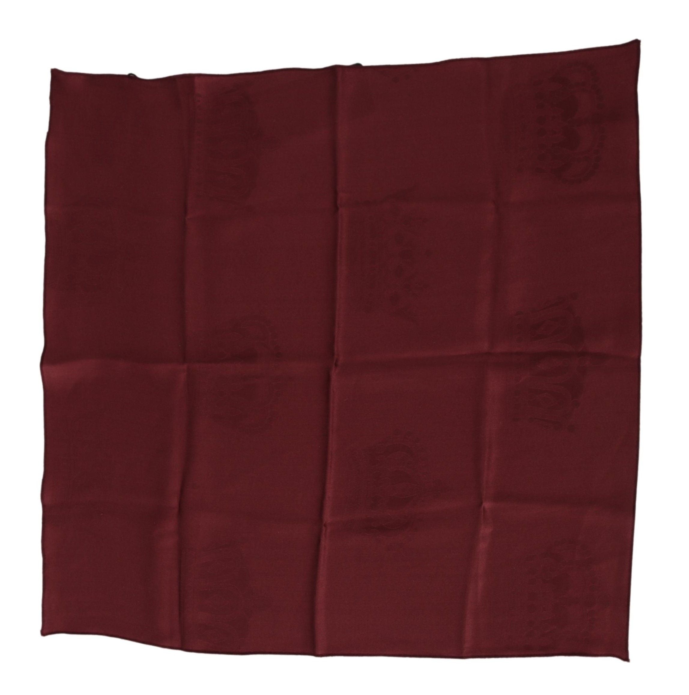 Dolce &amp; Gabbana Élégant foulard carré en soie rouge