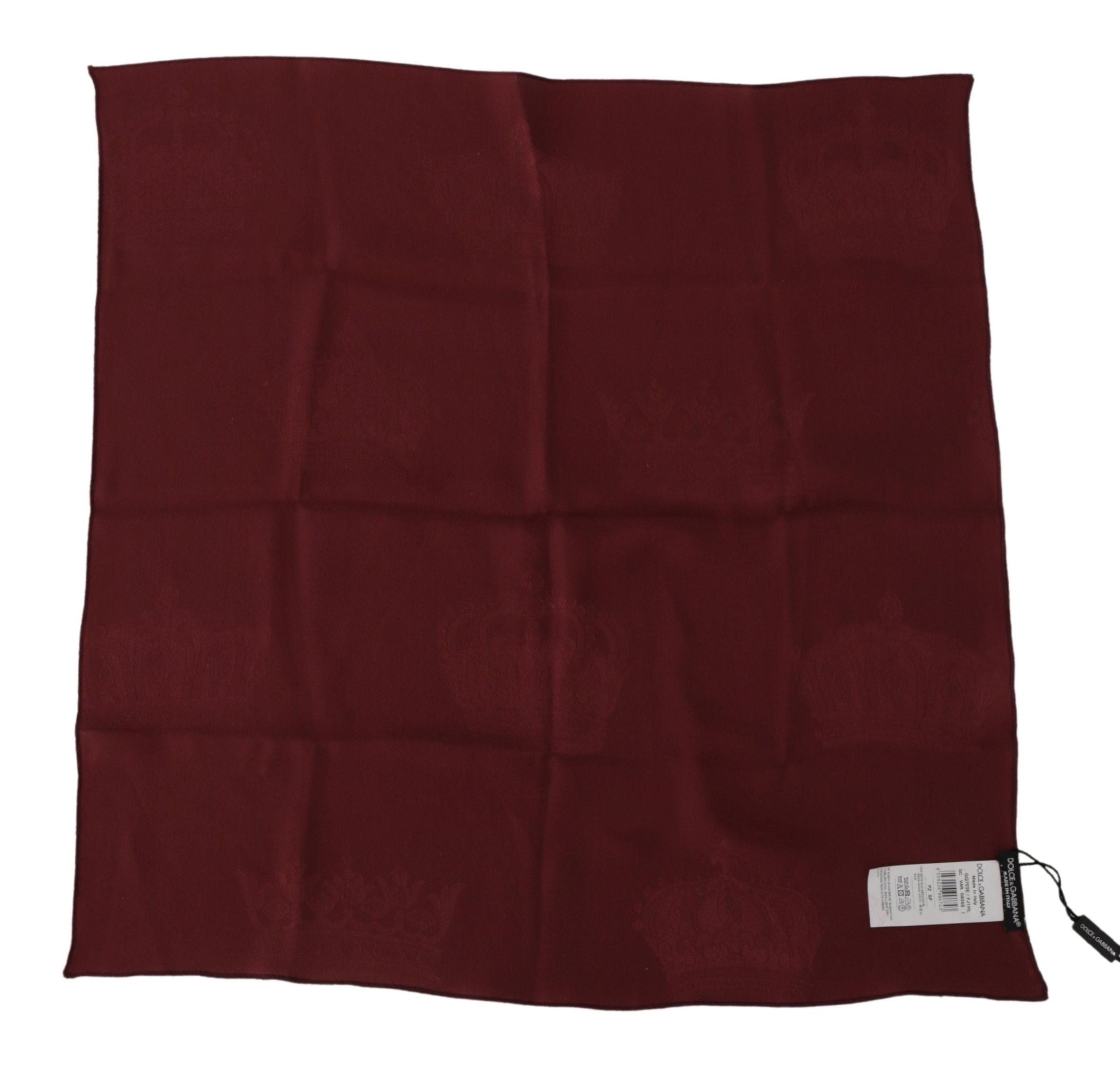 Dolce &amp; Gabbana Élégant foulard carré en soie rouge