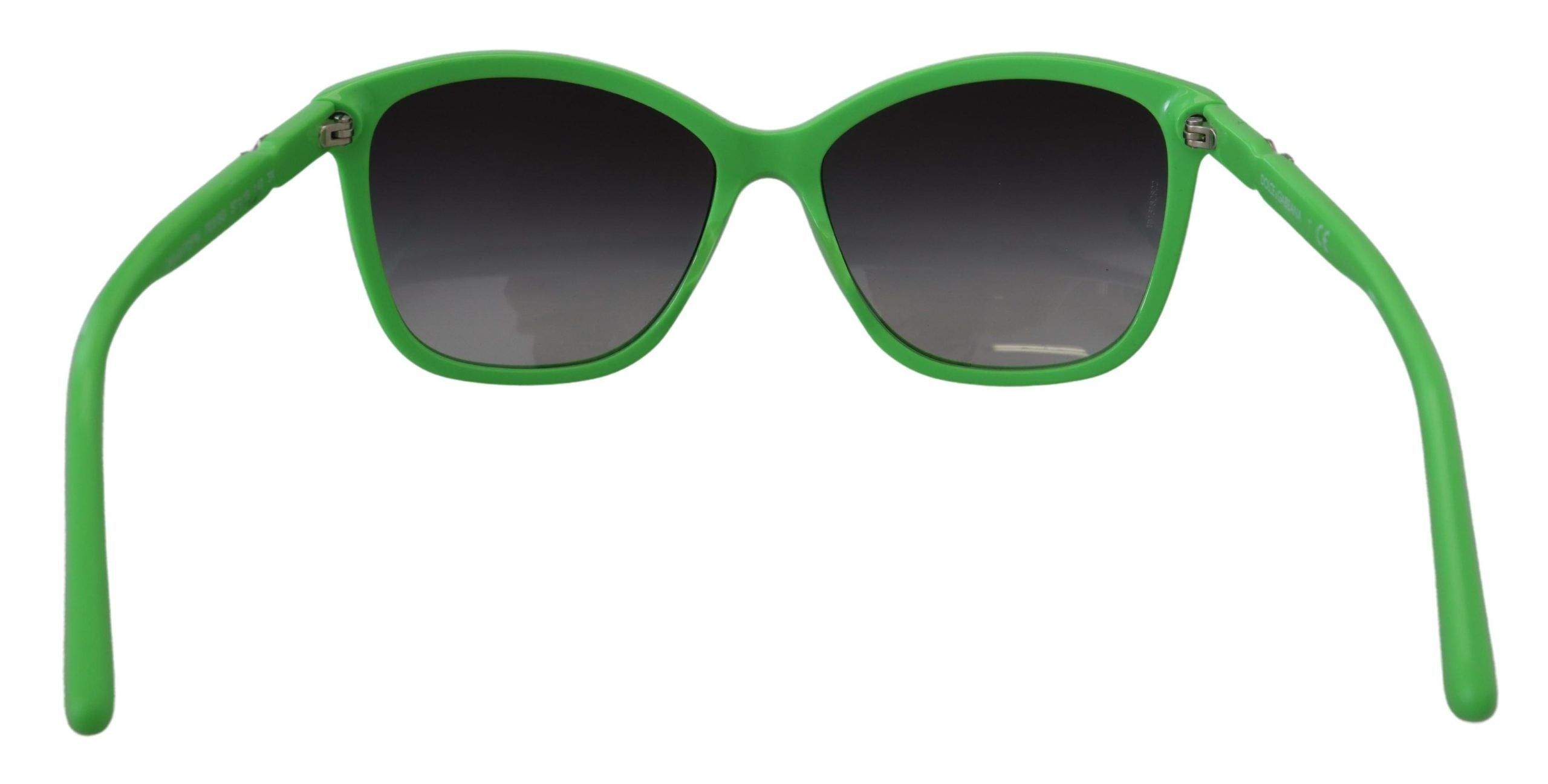 Lunettes de soleil rondes en acétate vert Dolce &amp; Gabbana Chic