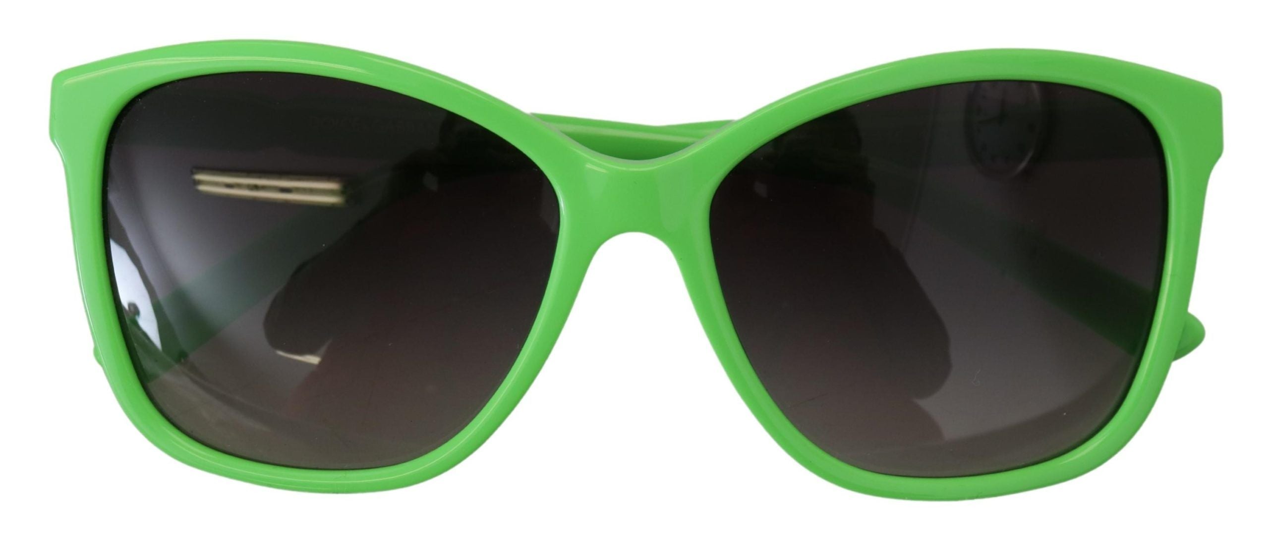 Lunettes de soleil rondes en acétate vert Dolce &amp; Gabbana Chic