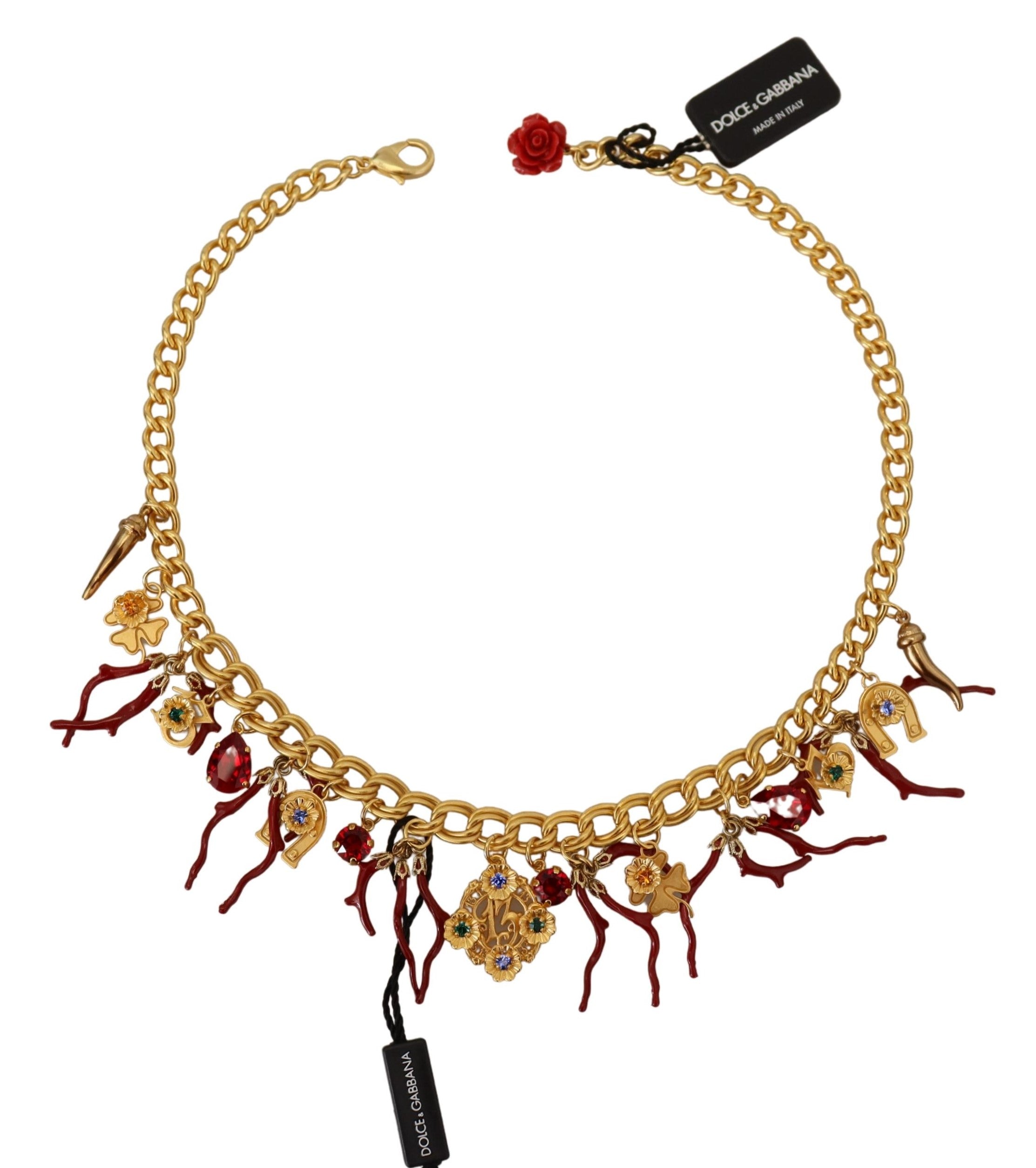 Dolce &amp; Gabbana Collier opulent en cristal multicolore