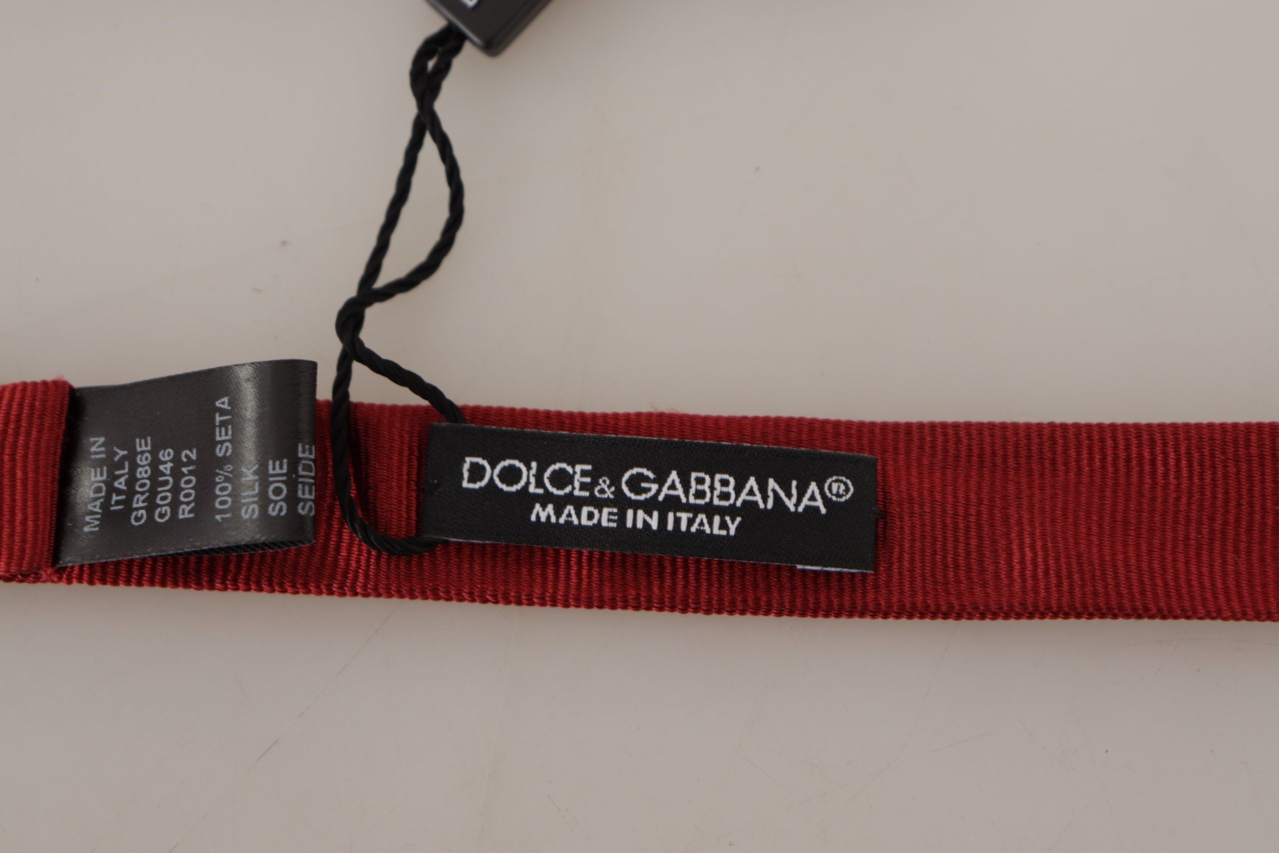 Dolce &amp; Gabbana Noeud papillon élégant en soie rouge